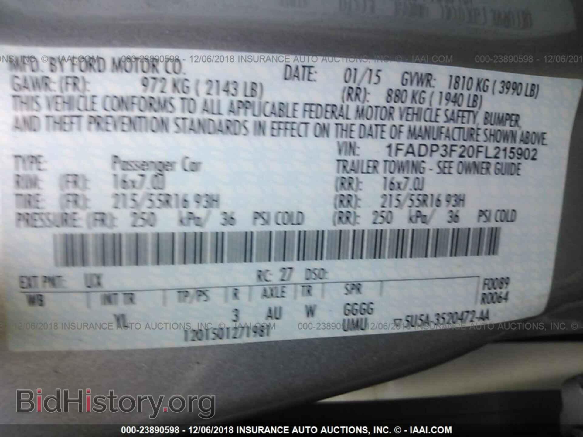 2015 FORD FOCUS - VIN: 1FADP3F20FL215902 - Фото 9