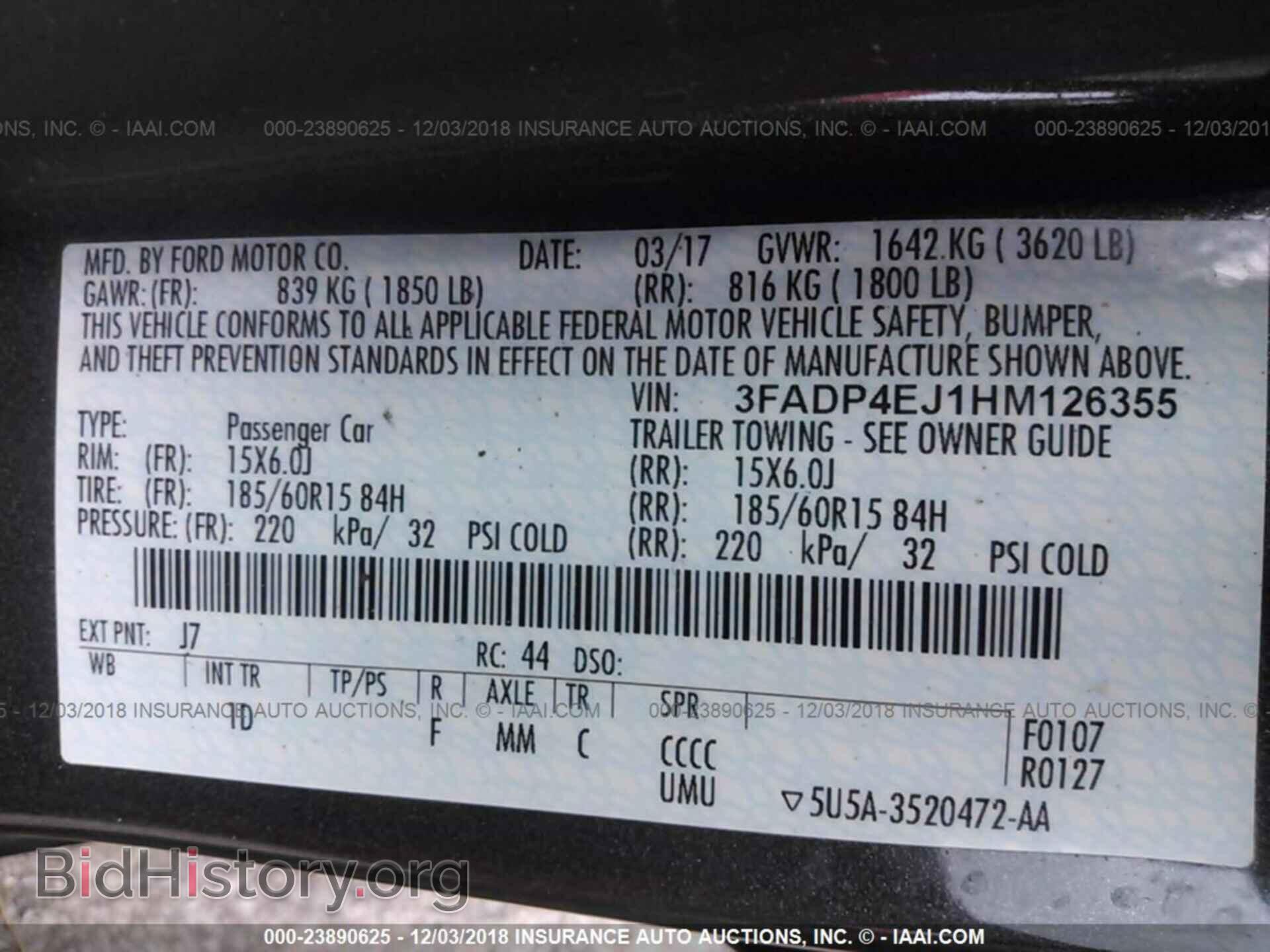 2017 FORD FIESTA - VIN: 3FADP4EJ1HM126355 - Photo 9