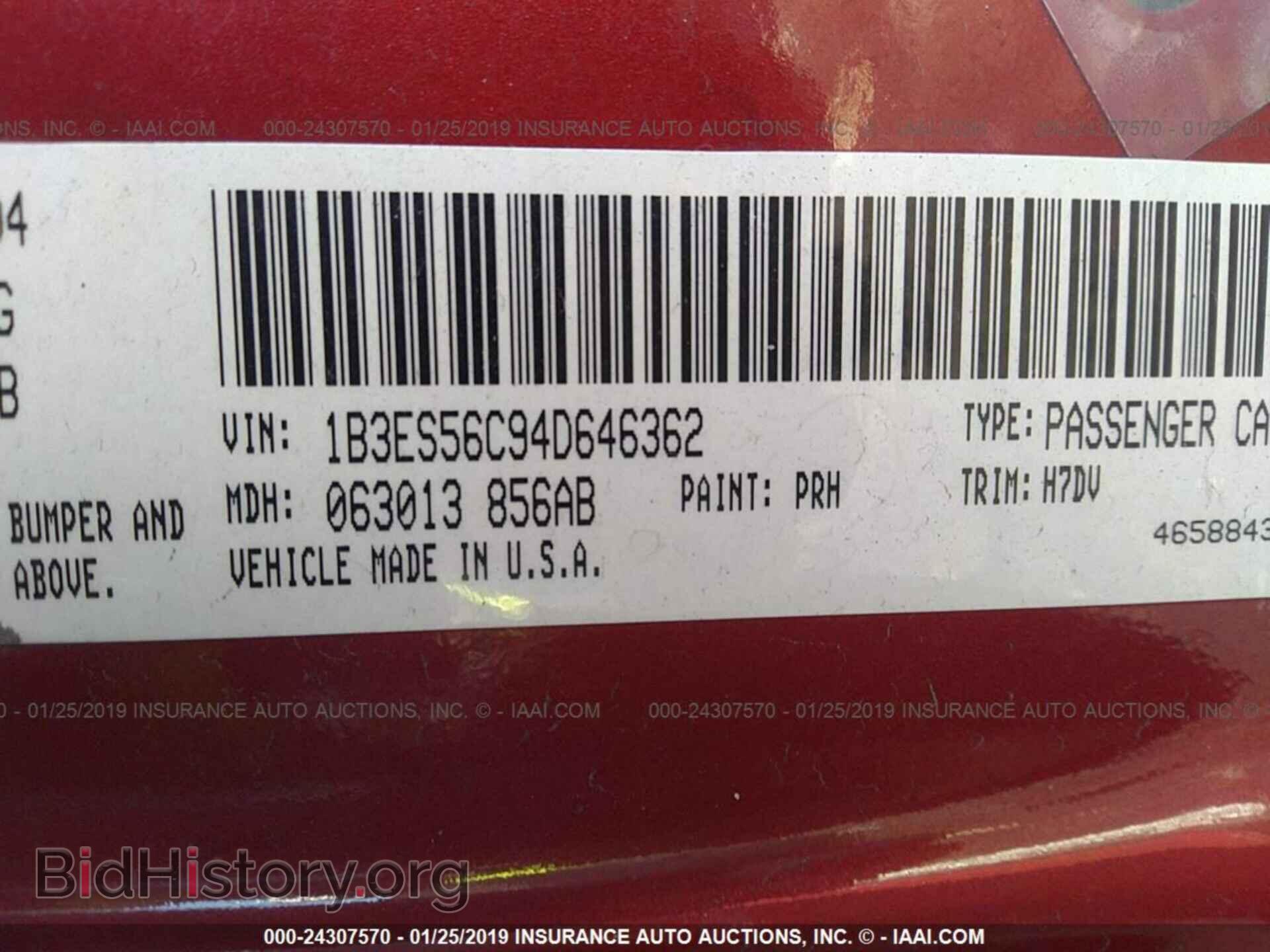 2004 DODGE NEON - VIN: 1B3ES56C94D646362 - Фото 9