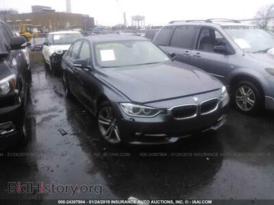 2013 BMW 335, серый — VIN WBA3B9C58DJ437311, IAAI