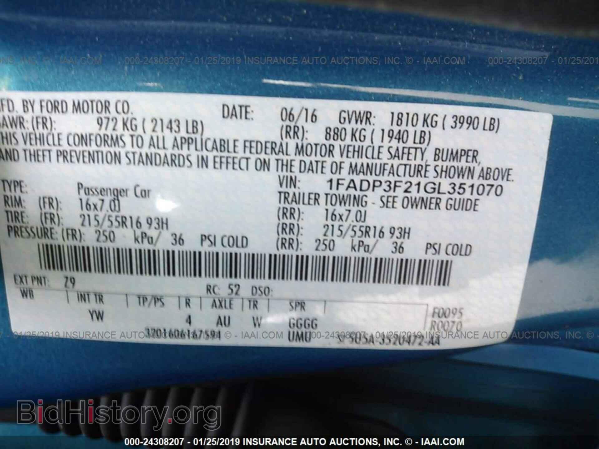 2016 FORD FOCUS - VIN: 1FADP3F21GL351070 - Photo 9