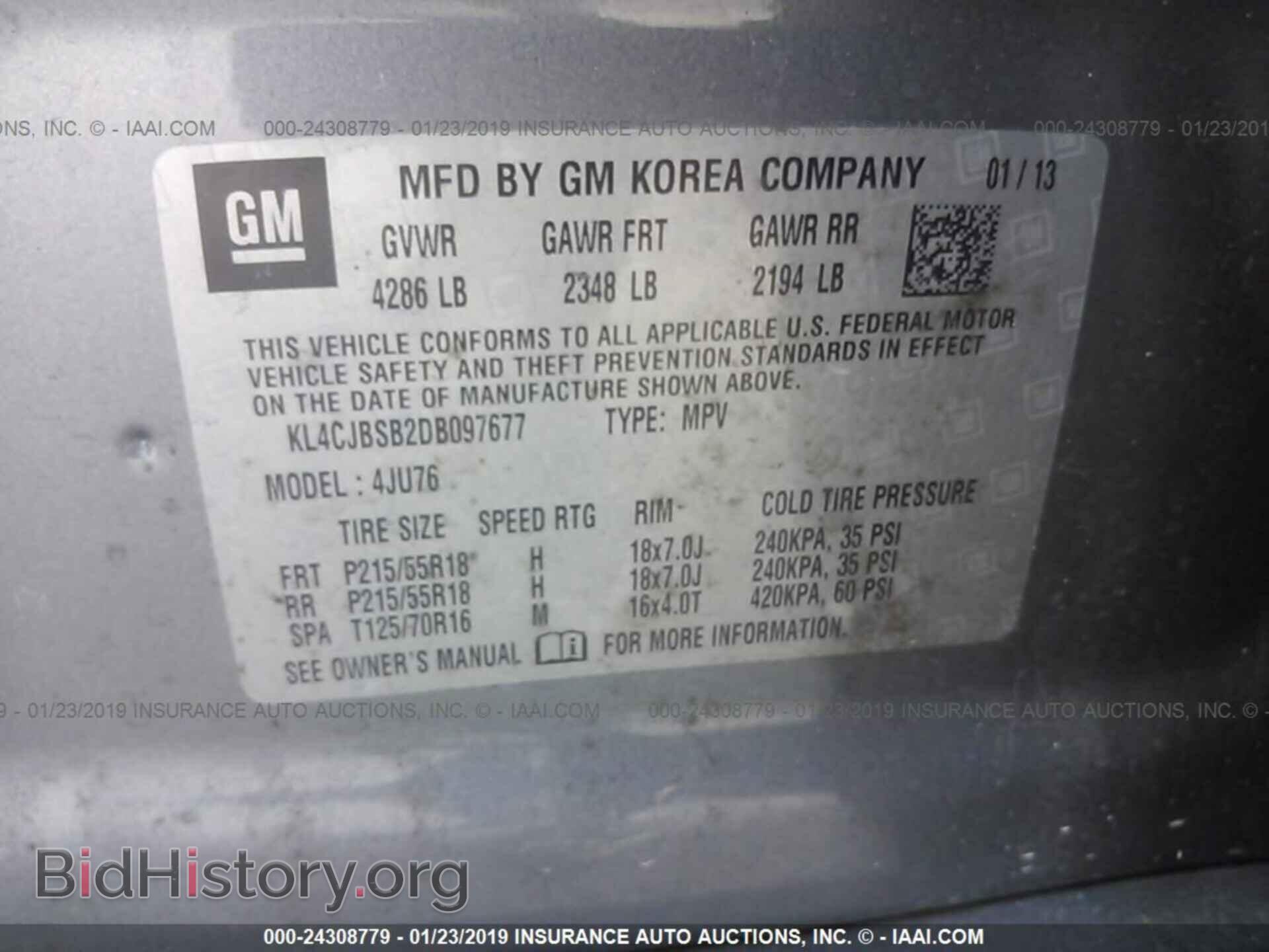 2013 BUICK ENCORE - VIN: KL4CJBSB2DB097677 - Photo 9