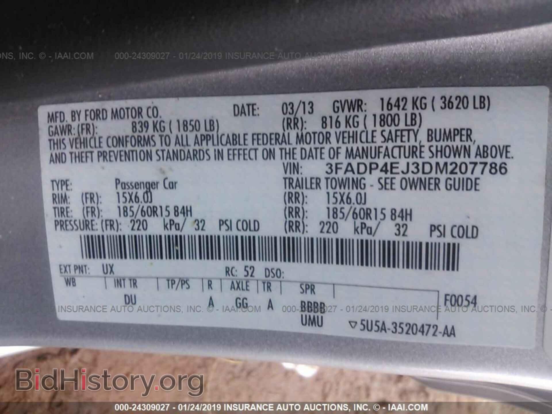 2013 FORD FIESTA - VIN: 3FADP4EJ3DM207786 - Photo 9