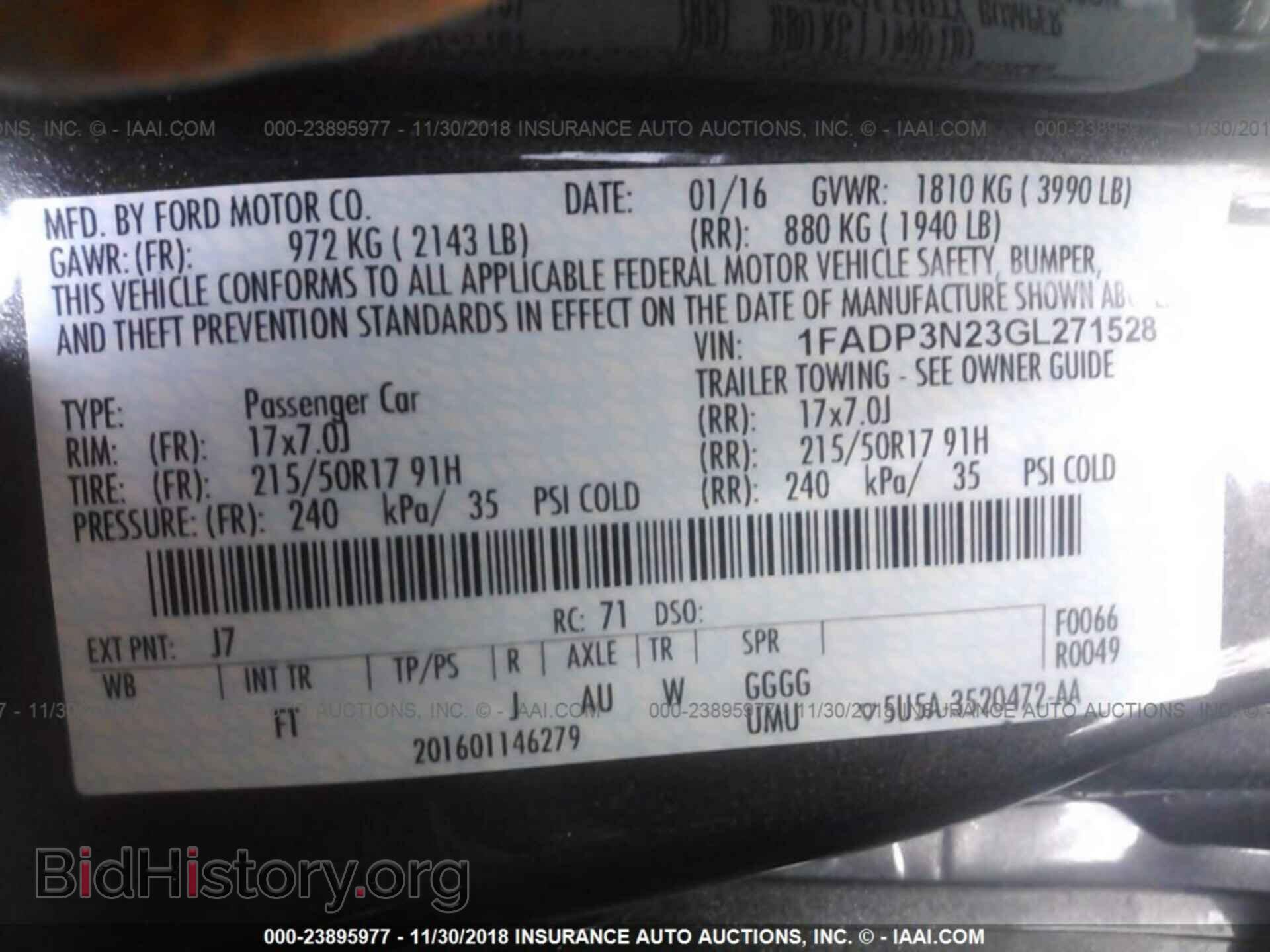 2016 FORD FOCUS - VIN: 1FADP3N23GL271528 - Фото 9