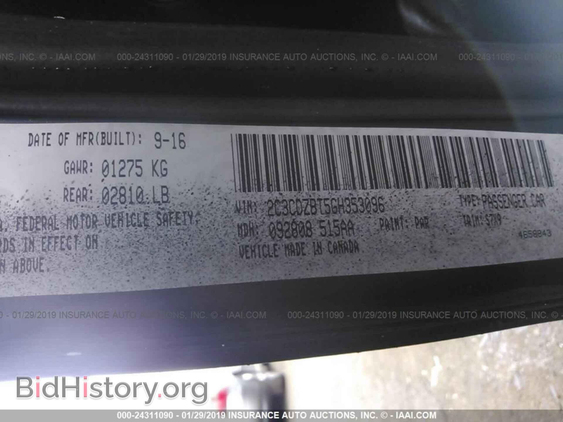 2016 DODGE CHALLENGER - VIN: 2C3CDZBT5GH353096 - Photo 9