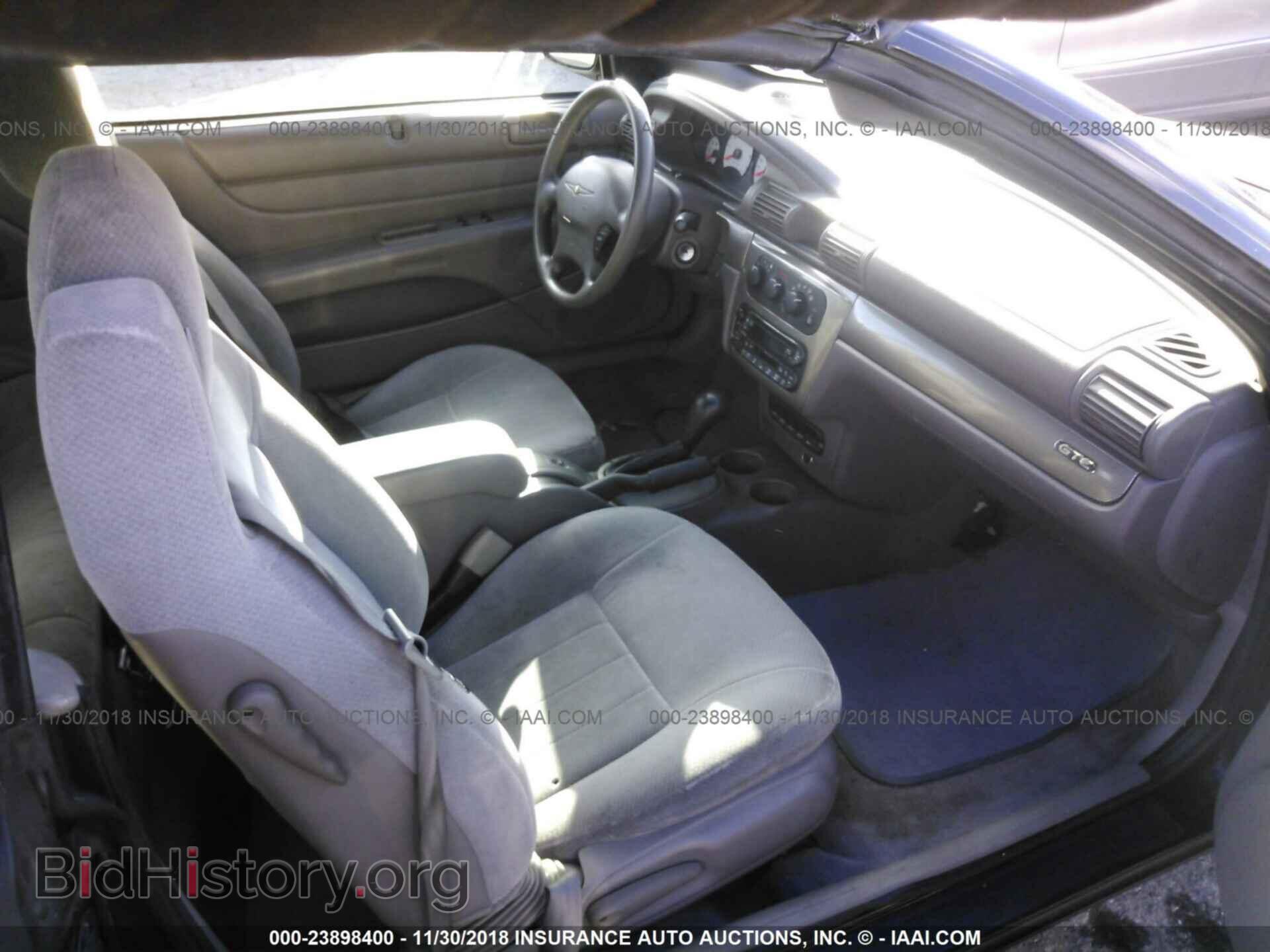 2002 CHRYSLER SEBRING - VIN: 1C3EL75R92N243412 - Фото 5