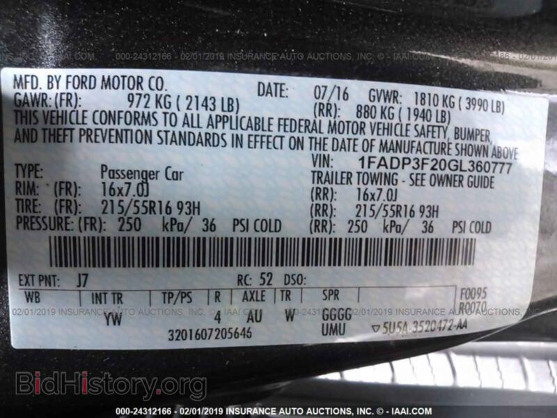 2016 Ford FOCUS (VIN 1FADP3F20GL360777) — photo 9 of 10