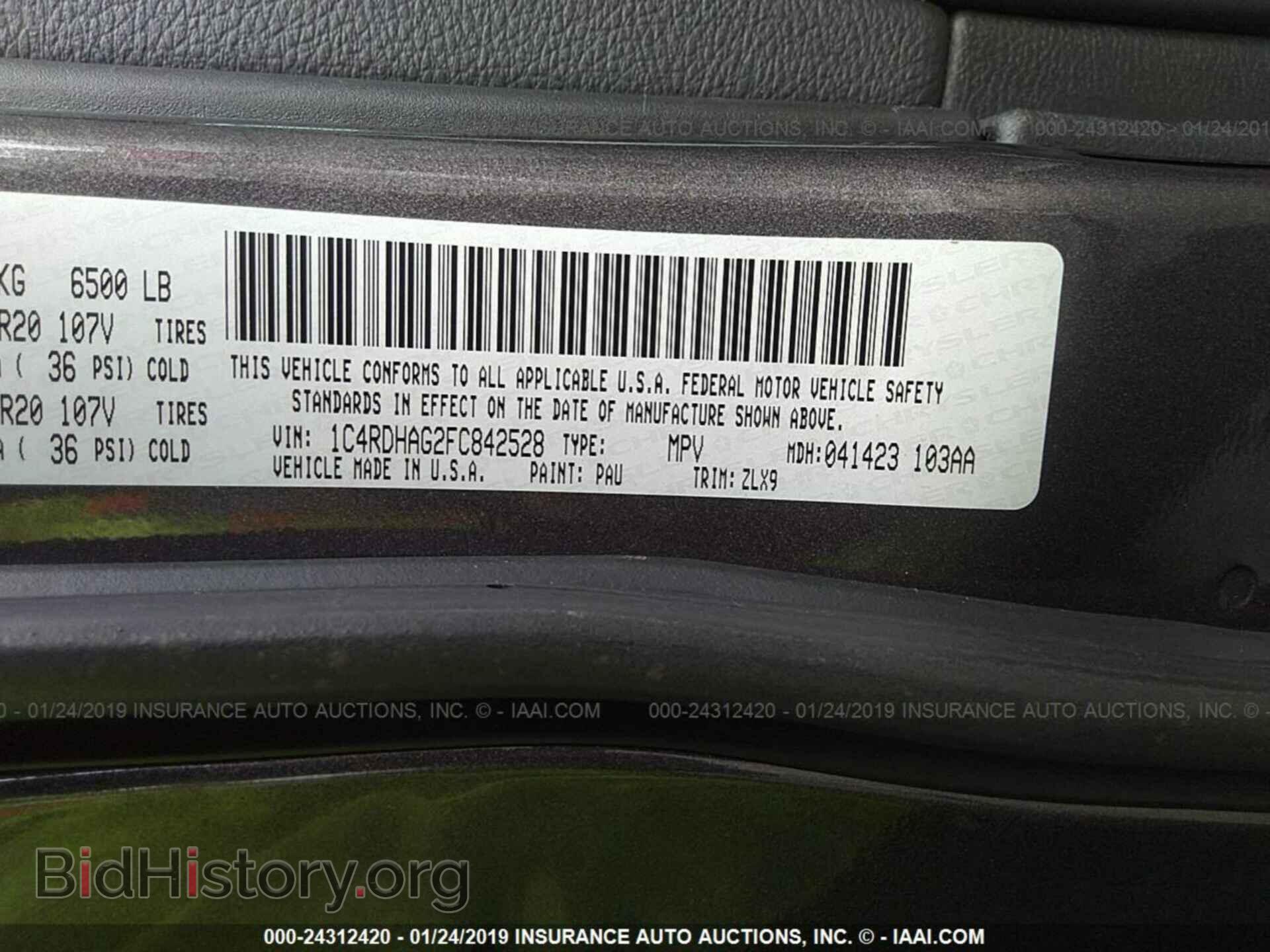 2015 DODGE DURANGO - VIN: 1C4RDHAG2FC842528 - Photo 9