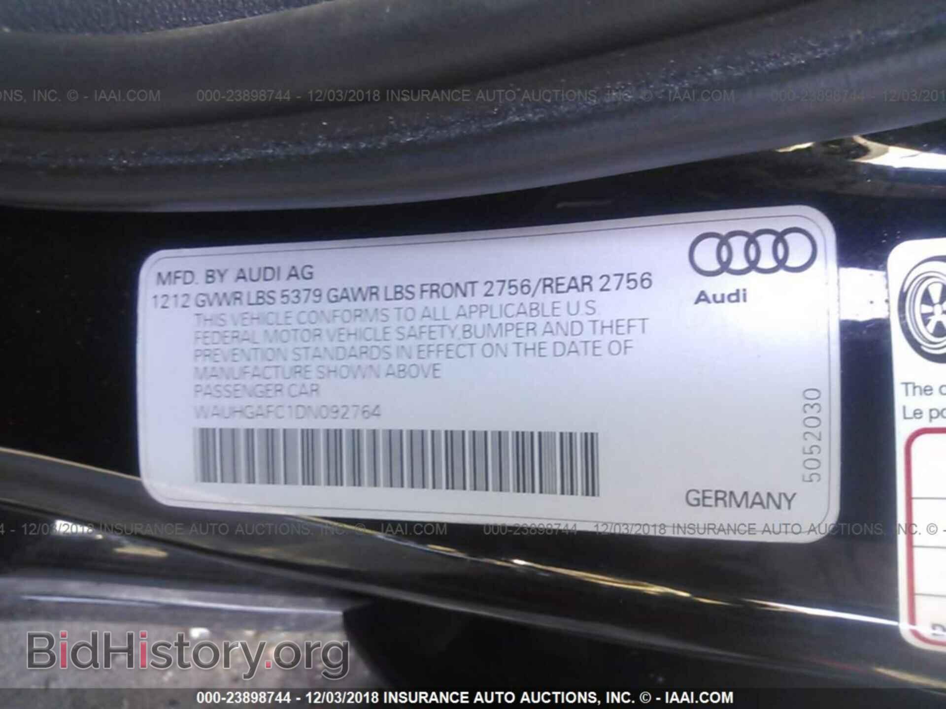 2013 AUDI A6 - VIN: WAUHGAFC1DN092764 - Фото 9