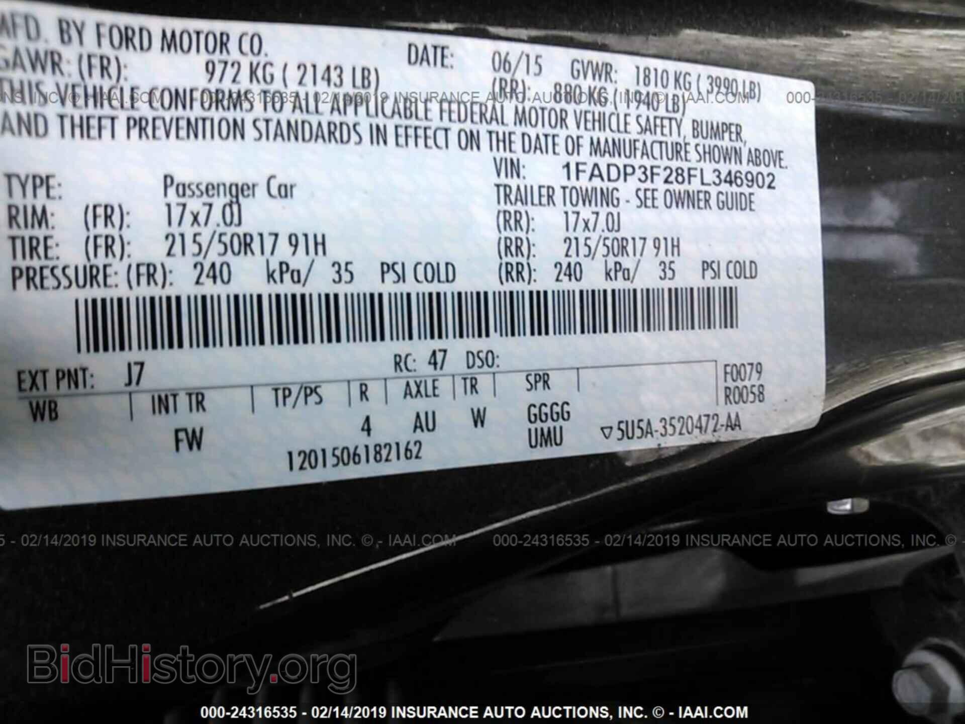 2015 FORD FOCUS - VIN: 1FADP3F28FL346902 - Фото 9