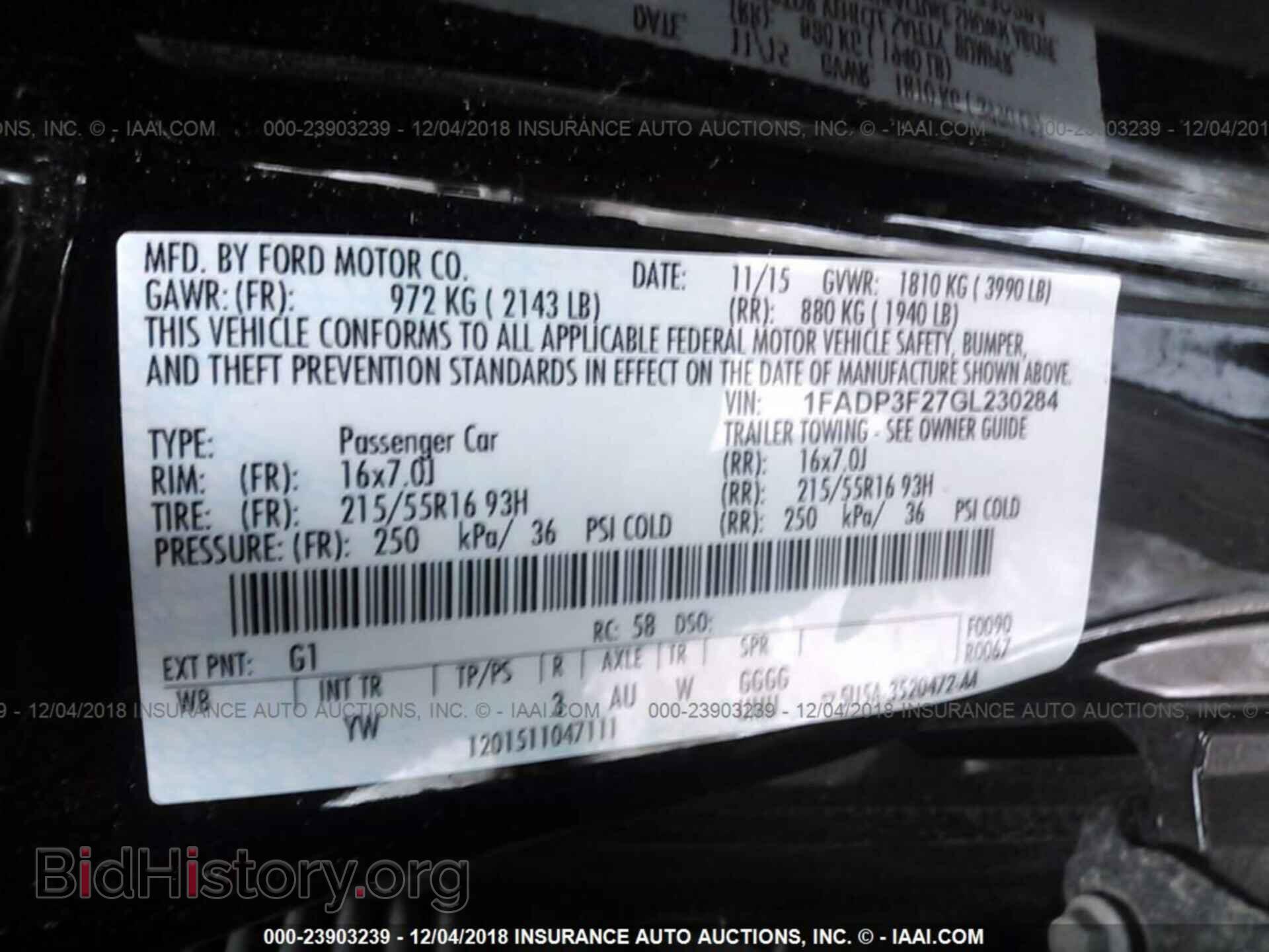 2016 FORD FOCUS - VIN: 1FADP3F27GL230284 - Фото 9