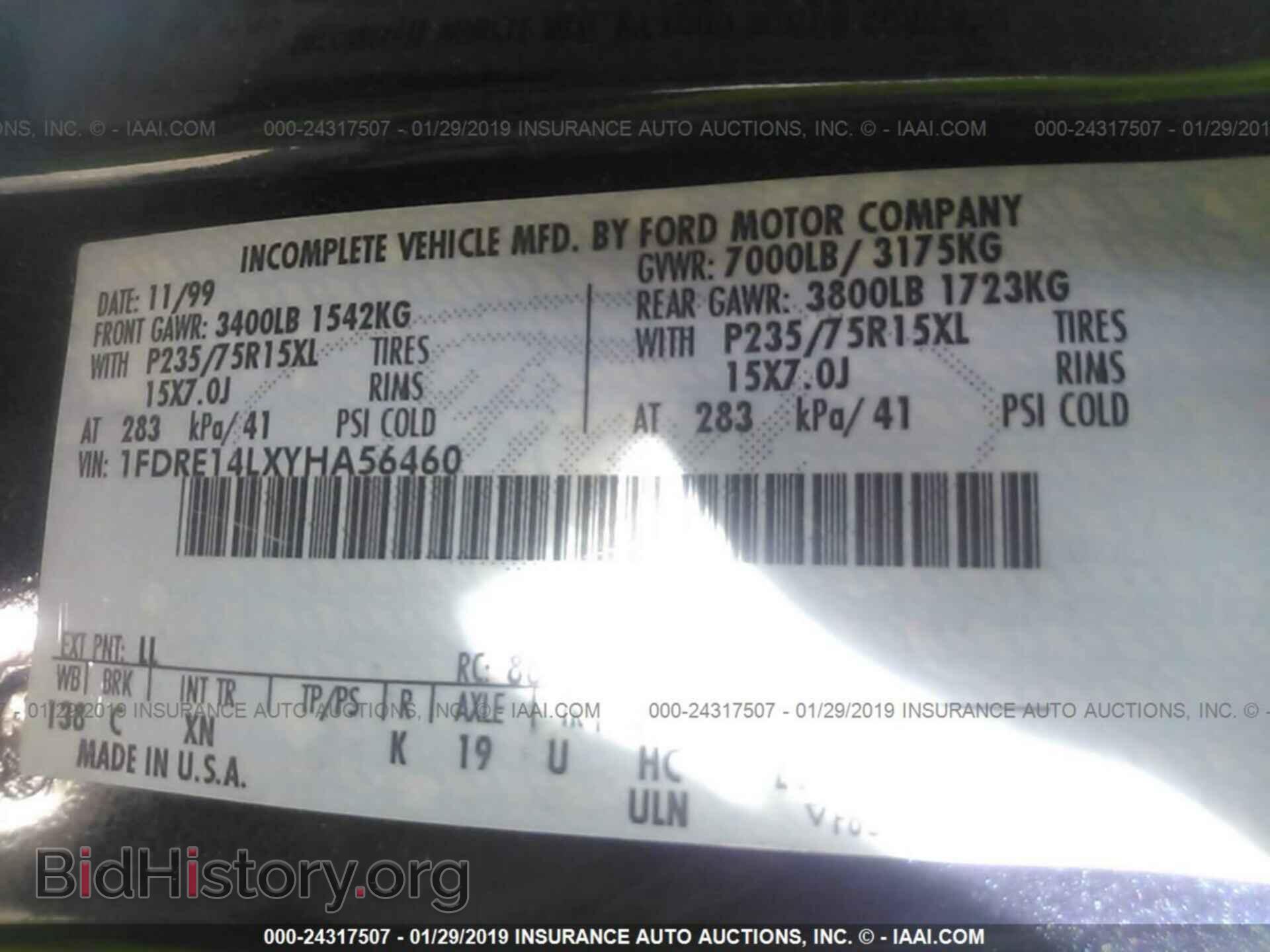 2000 FORD ECONOLINE - VIN: 1FDRE14LXYHA56460 - Photo 9