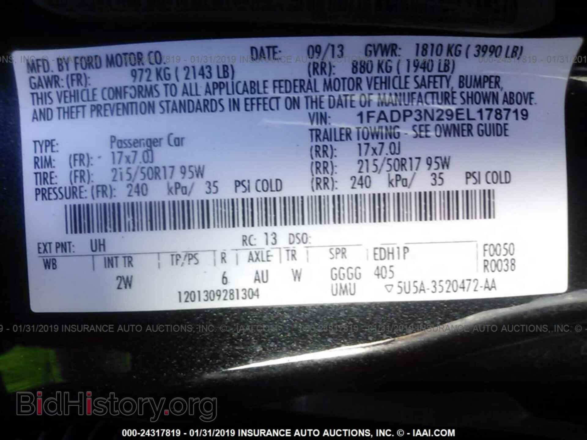 2014 FORD FOCUS - VIN: 1FADP3N29EL178719 - Photo 9