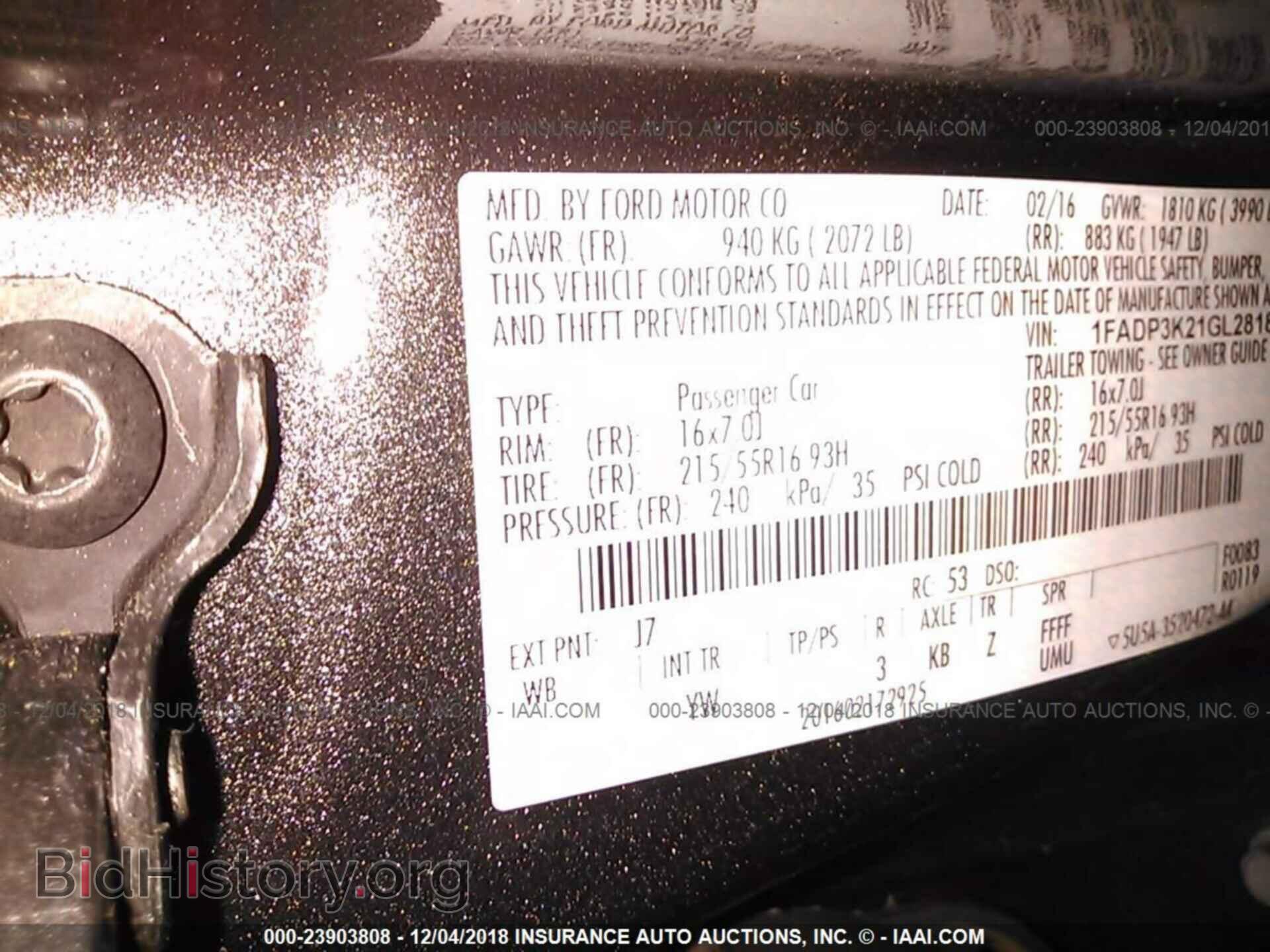 2016 FORD FOCUS - VIN: 1FADP3K21GL281866 - Photo 9
