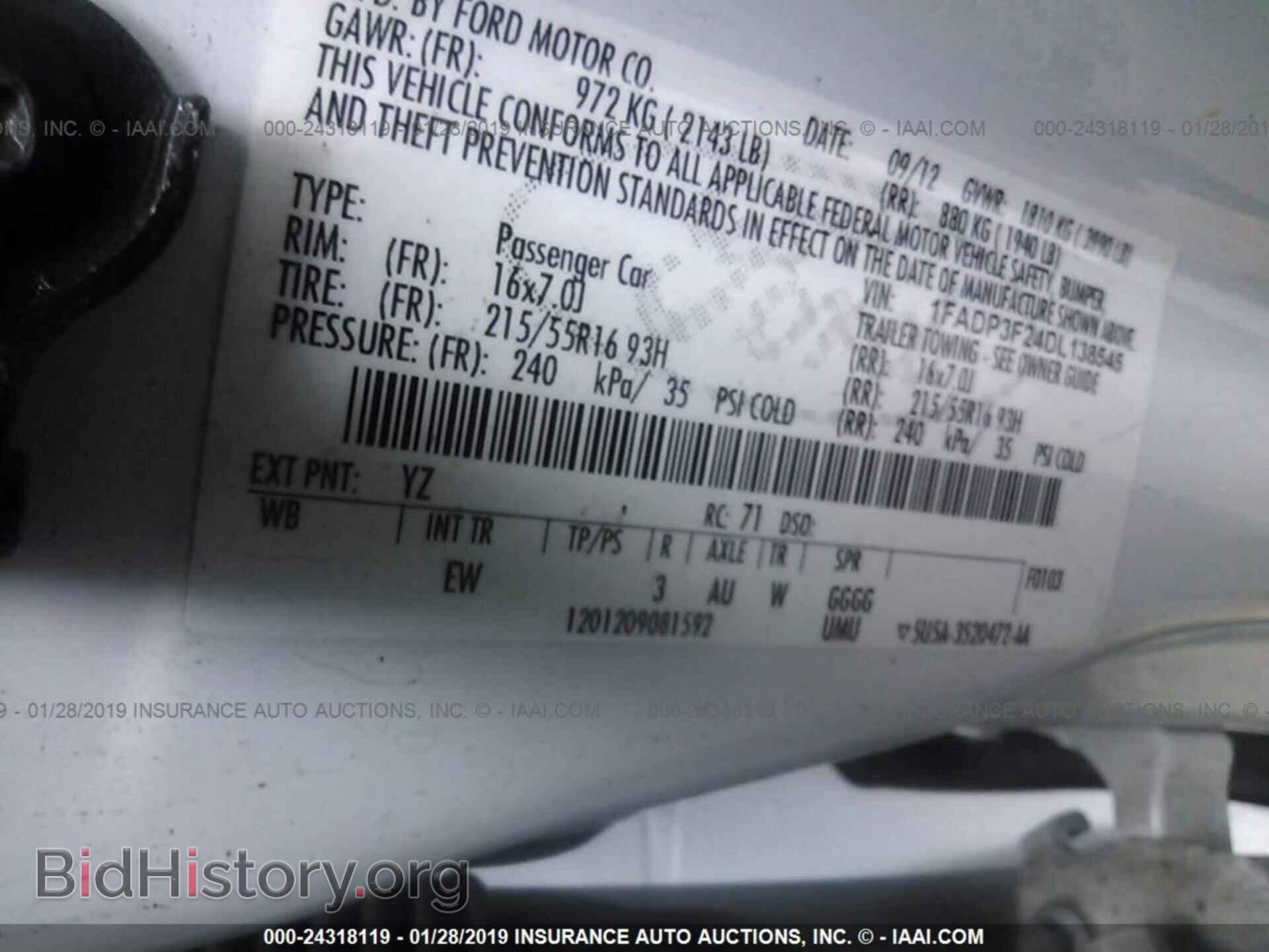 2013 FORD FOCUS - VIN: 1FADP3F24DL138545 - Фото 9