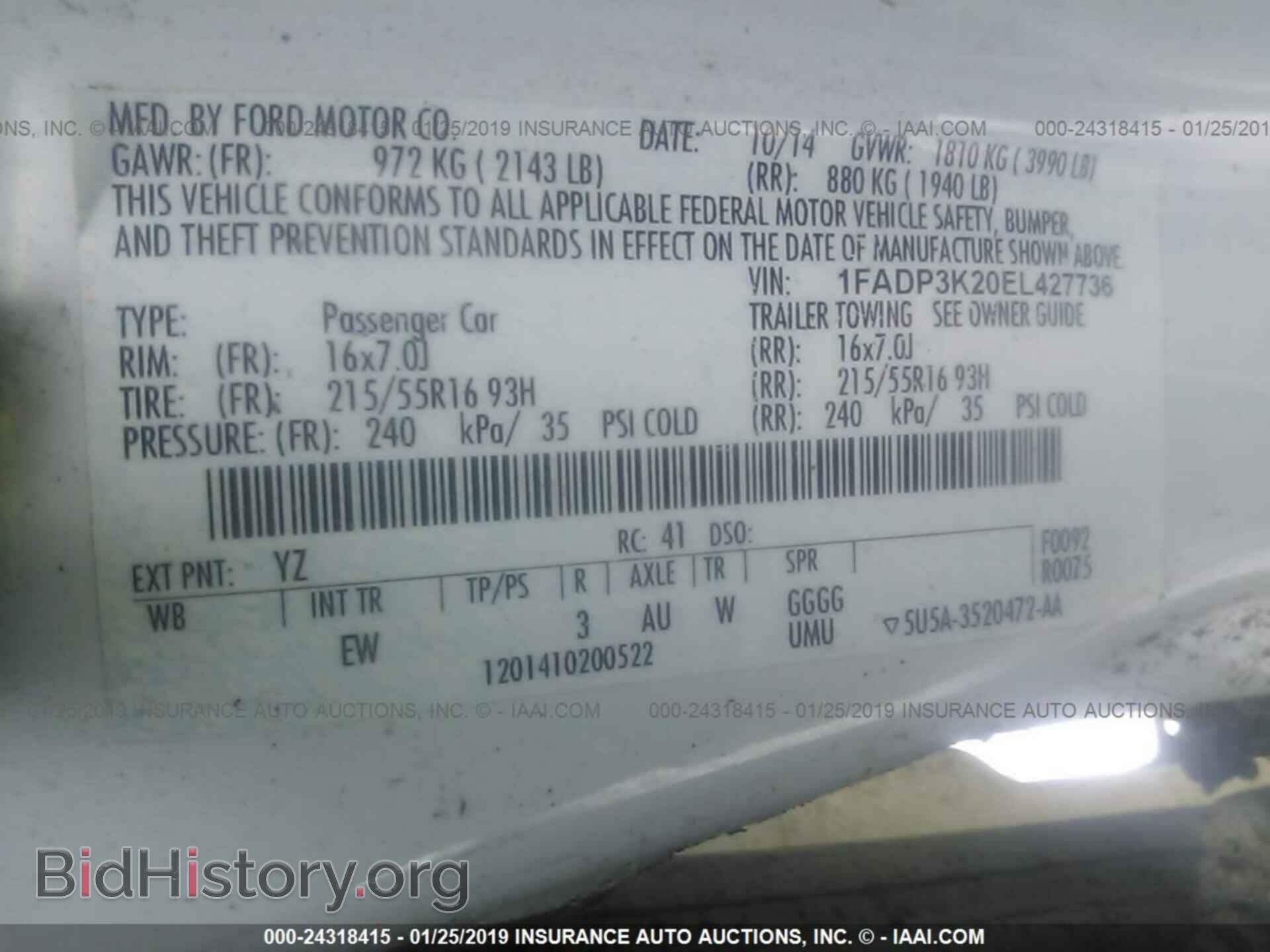 2014 FORD FOCUS - VIN: 1FADP3K20EL427736 - Photo 9