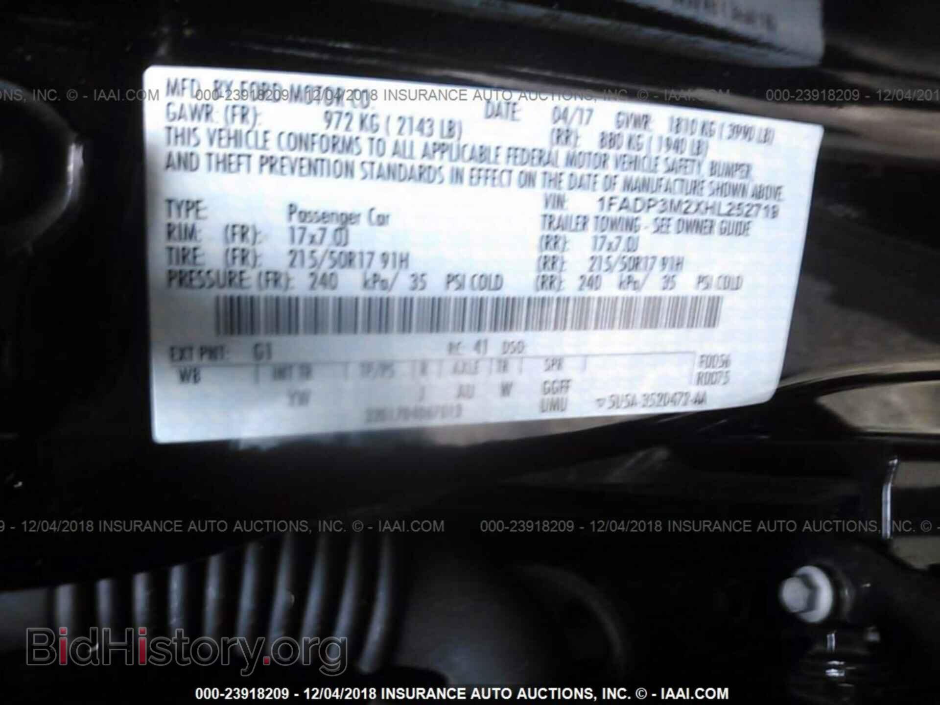 2017 FORD FOCUS - VIN: 1FADP3M2XHL252719 - Photo 9