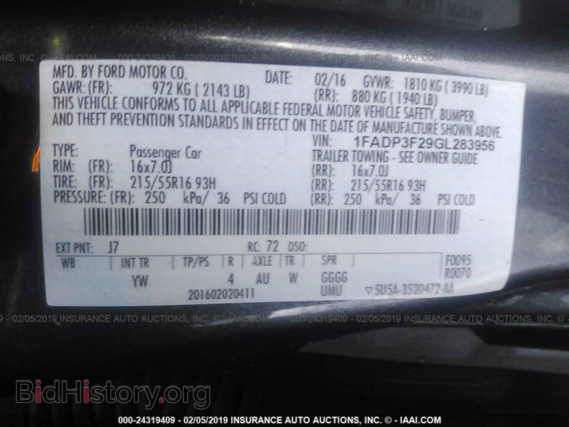 2016 FORD FOCUS - VIN: 1FADP3F29GL283956 - Photo 9