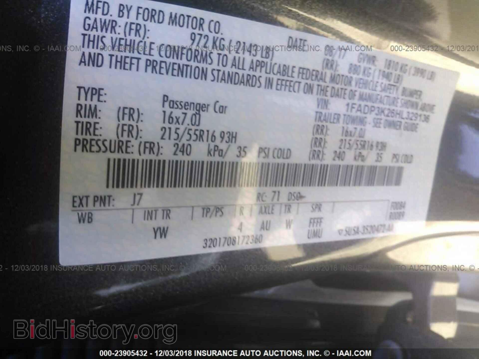 2017 FORD FOCUS - VIN: 1FADP3K26HL329136 - Photo 9