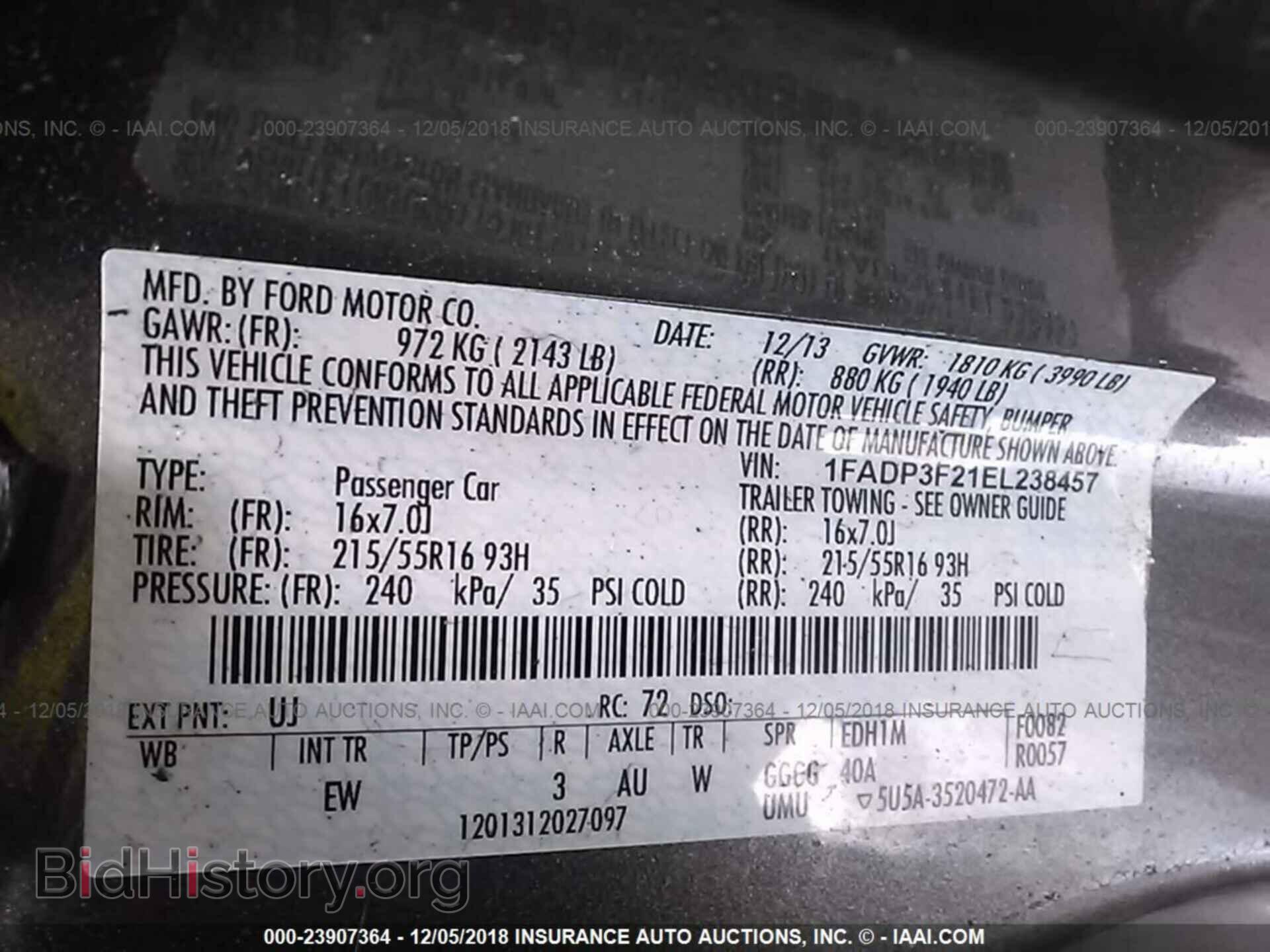 2014 FORD FOCUS - VIN: 1FADP3F21EL238457 - Photo 9