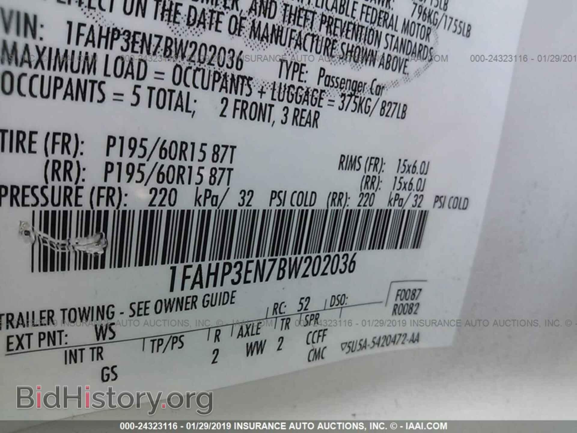 2011 FORD FOCUS - VIN: 1FAHP3EN7BW202036 - Photo 9