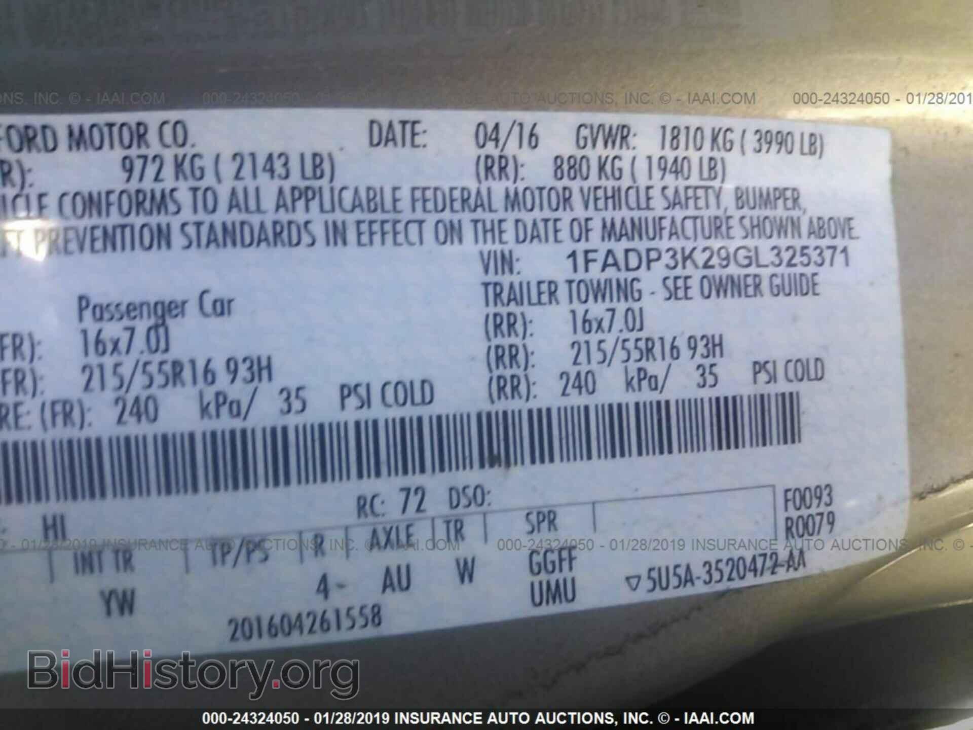 2016 FORD FOCUS - VIN: 1FADP3K29GL325371 - Photo 9
