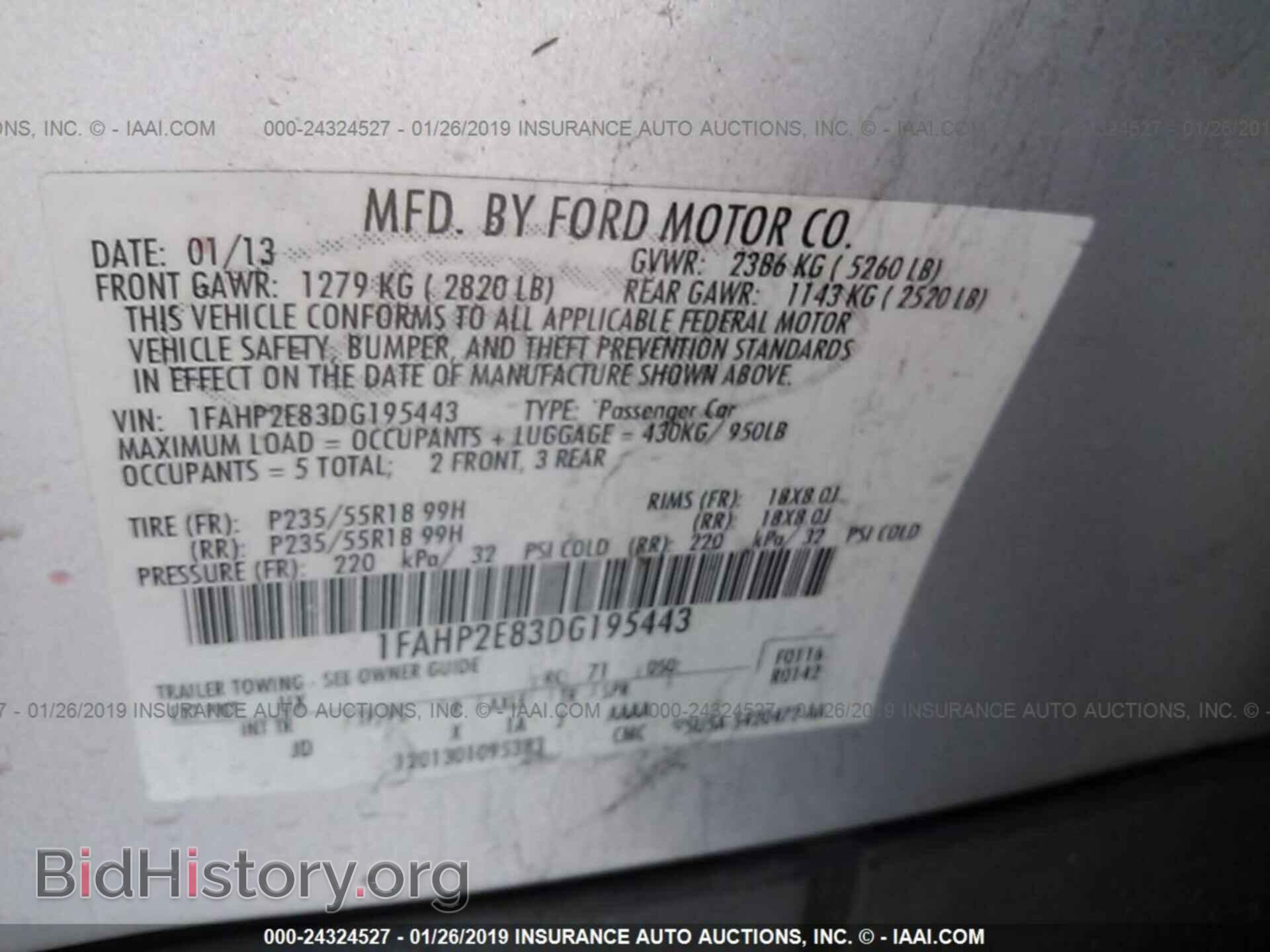 2013 FORD TAURUS - VIN: 1FAHP2E83DG195443 - Photo 9