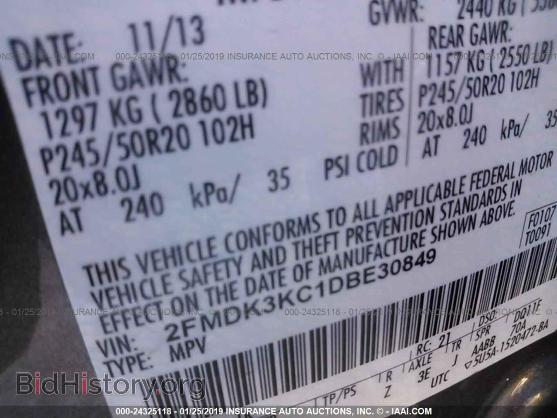 2013 FORD EDGE - VIN: 2FMDK3KC1DBE30849 - Photo 9