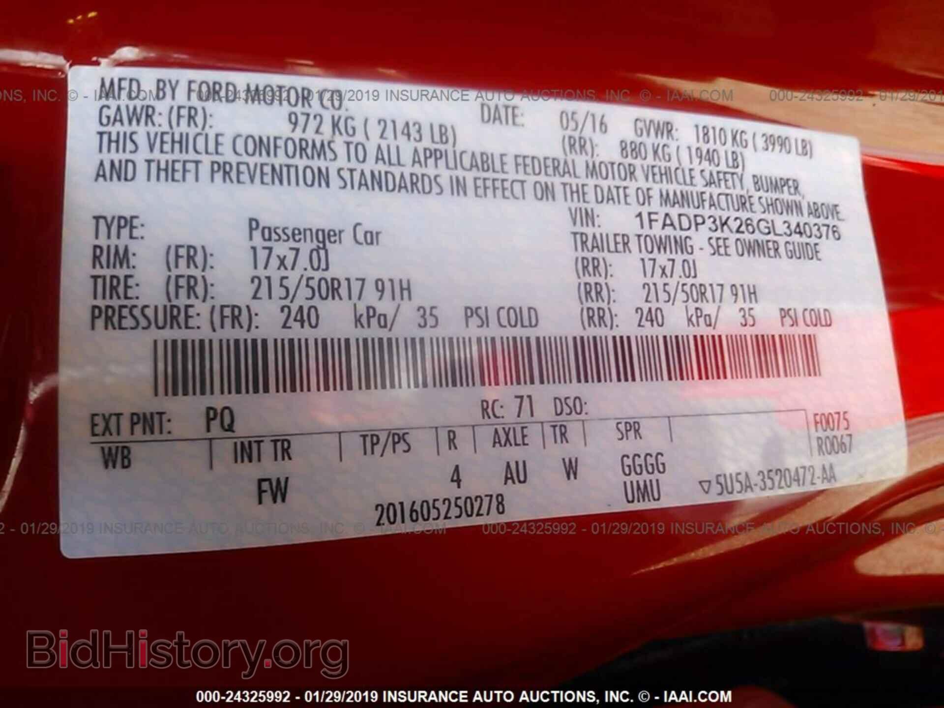 2016 FORD FOCUS - VIN: 1FADP3K26GL340376 - Photo 9