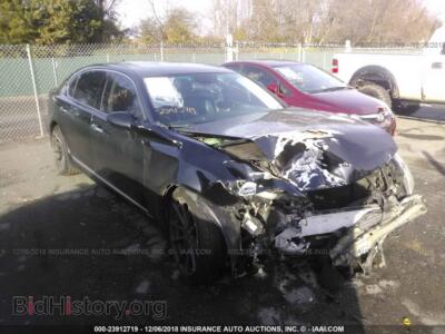 2008 Lexus LS, черный — VIN JTHGL46F185021624, IAAI