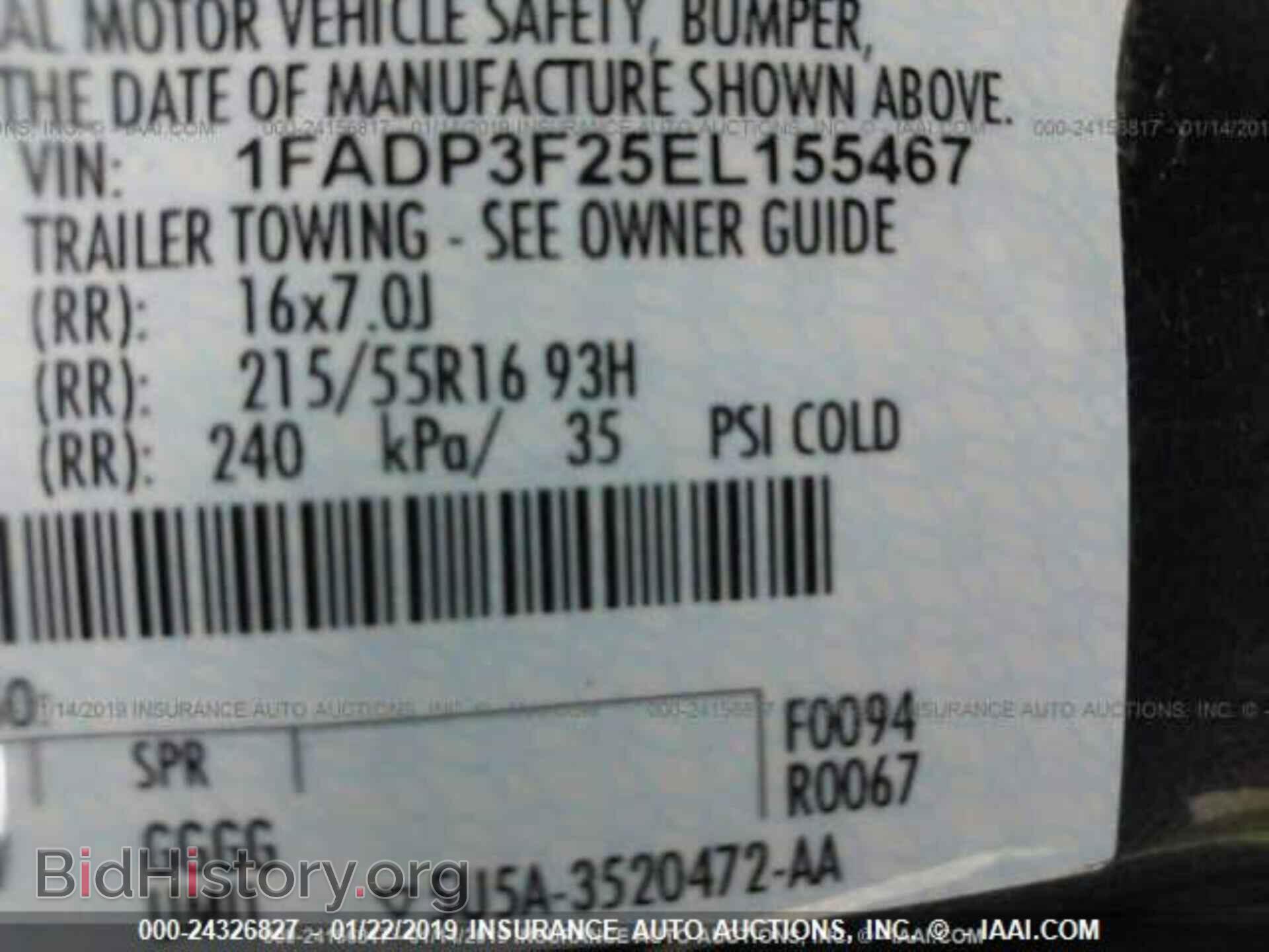 2014 FORD FOCUS - VIN: 1FADP3F25EL155467 - Фото 9