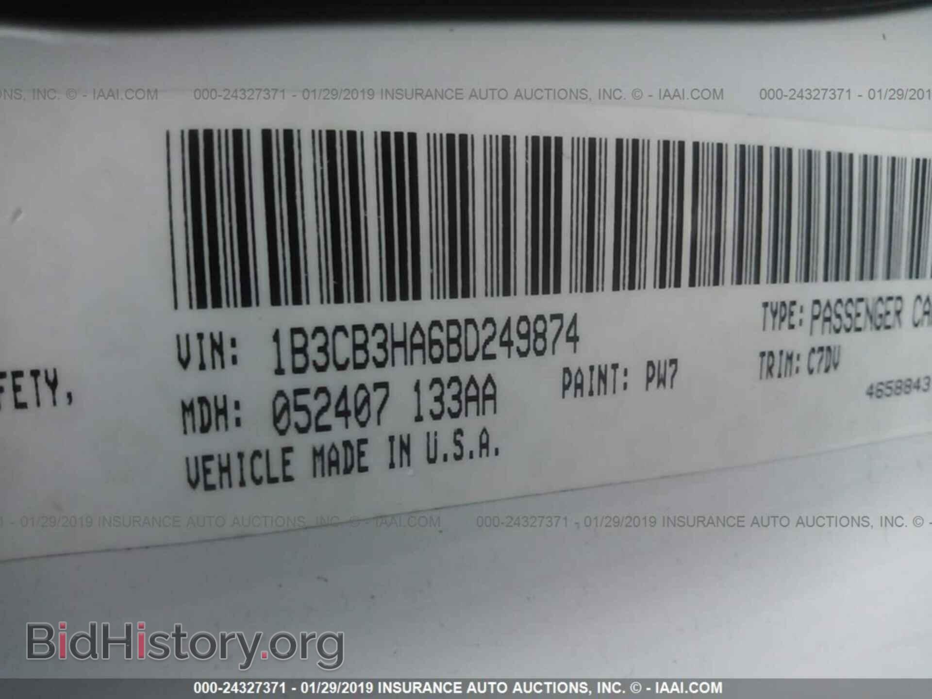 2011 DODGE CALIBER - VIN: 1B3CB3HA6BD249874 - Фото 9