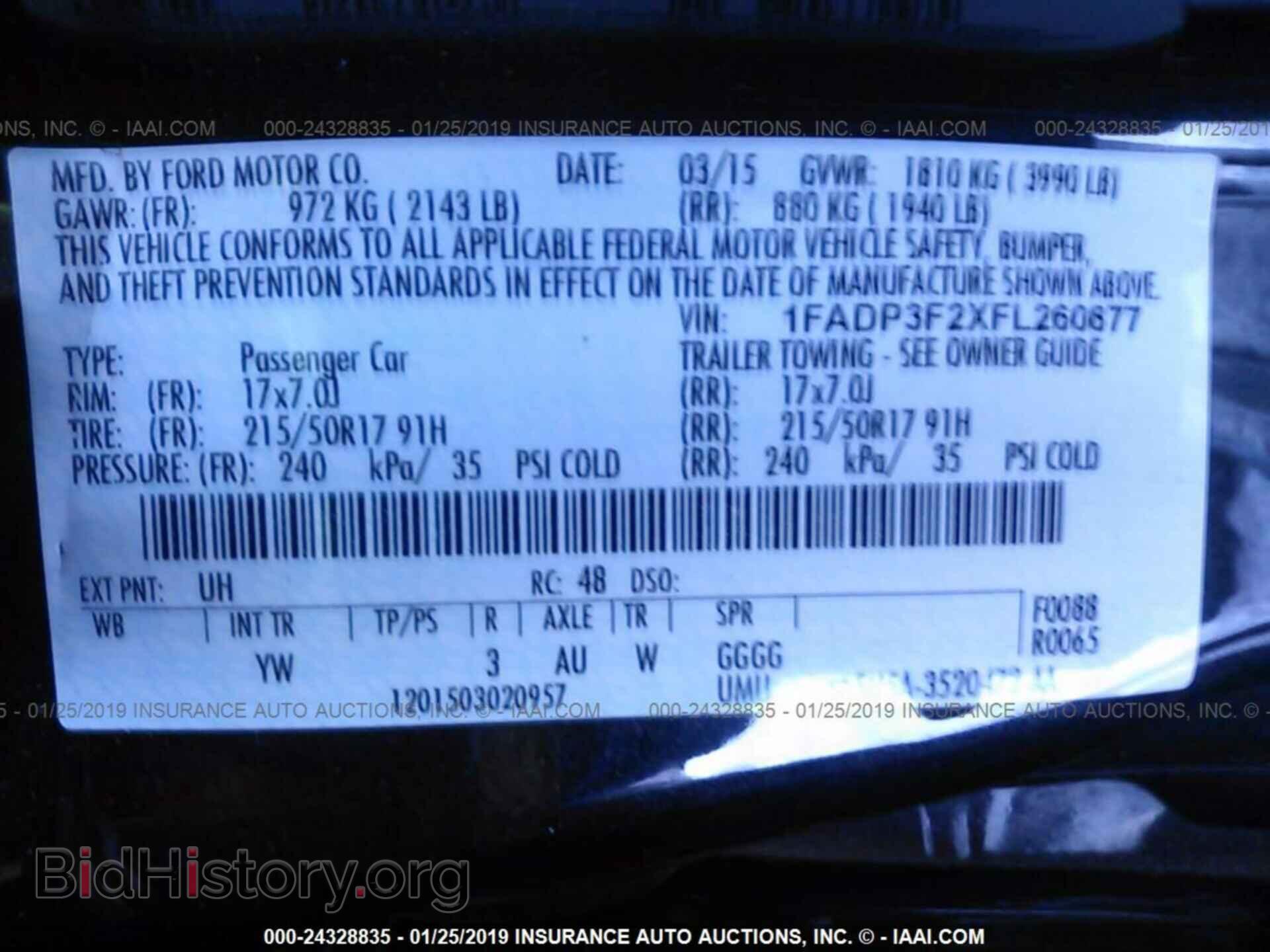 2015 FORD FOCUS - VIN: 1FADP3F2XFL260877 - Photo 9