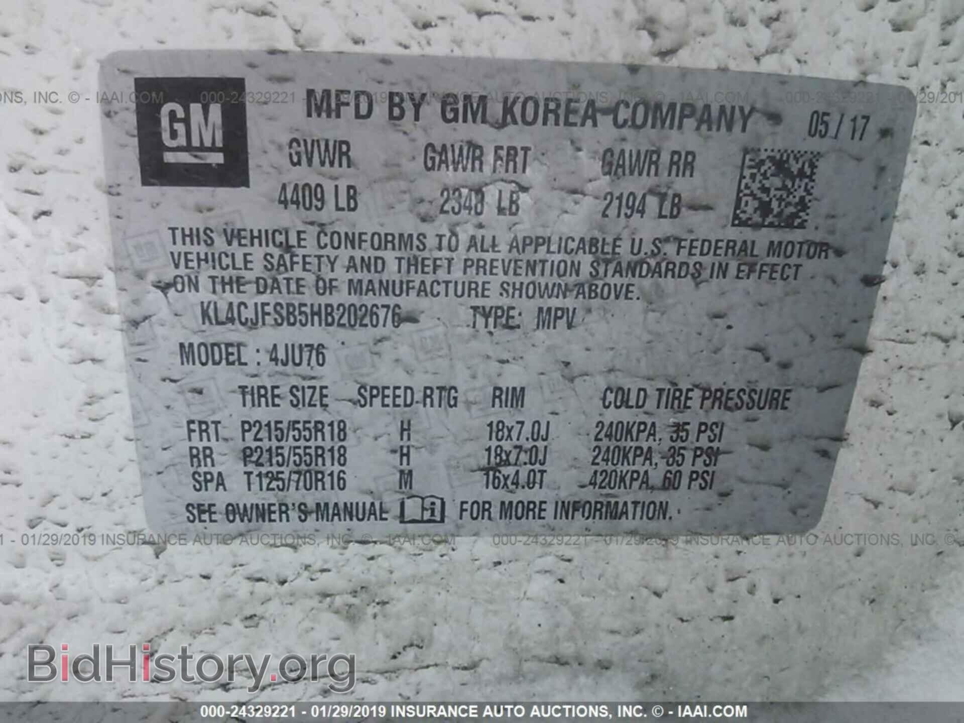 2017 BUICK ENCORE - VIN: KL4CJFSB5HB202676 - Фото 9