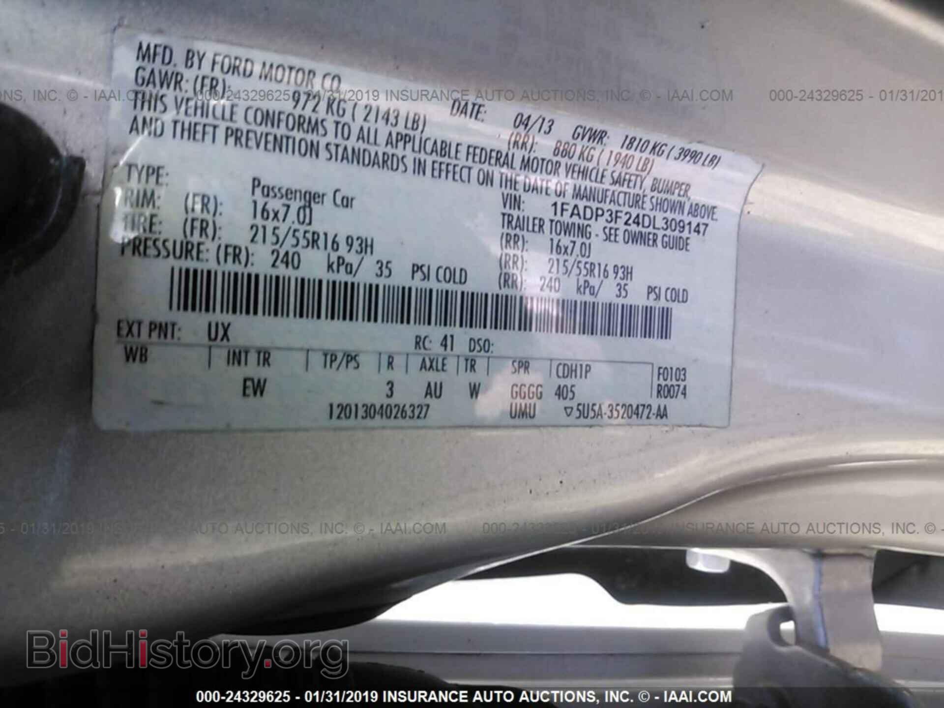 2013 FORD FOCUS - VIN: 1FADP3F24DL309147 - Photo 9