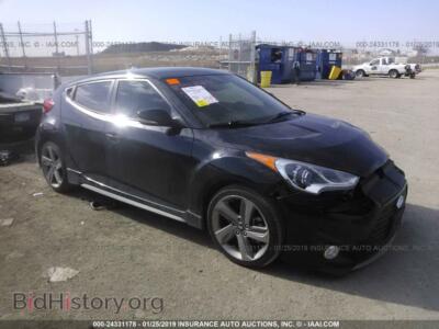 2013 Hyundai VELOSTER Turbo, черный — VIN KMHTC6AE1DU168628, IAAI