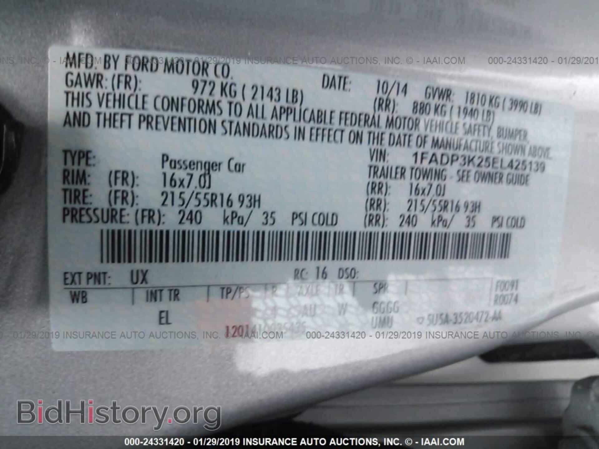 2014 FORD FOCUS - VIN: 1FADP3K25EL425139 - Photo 9