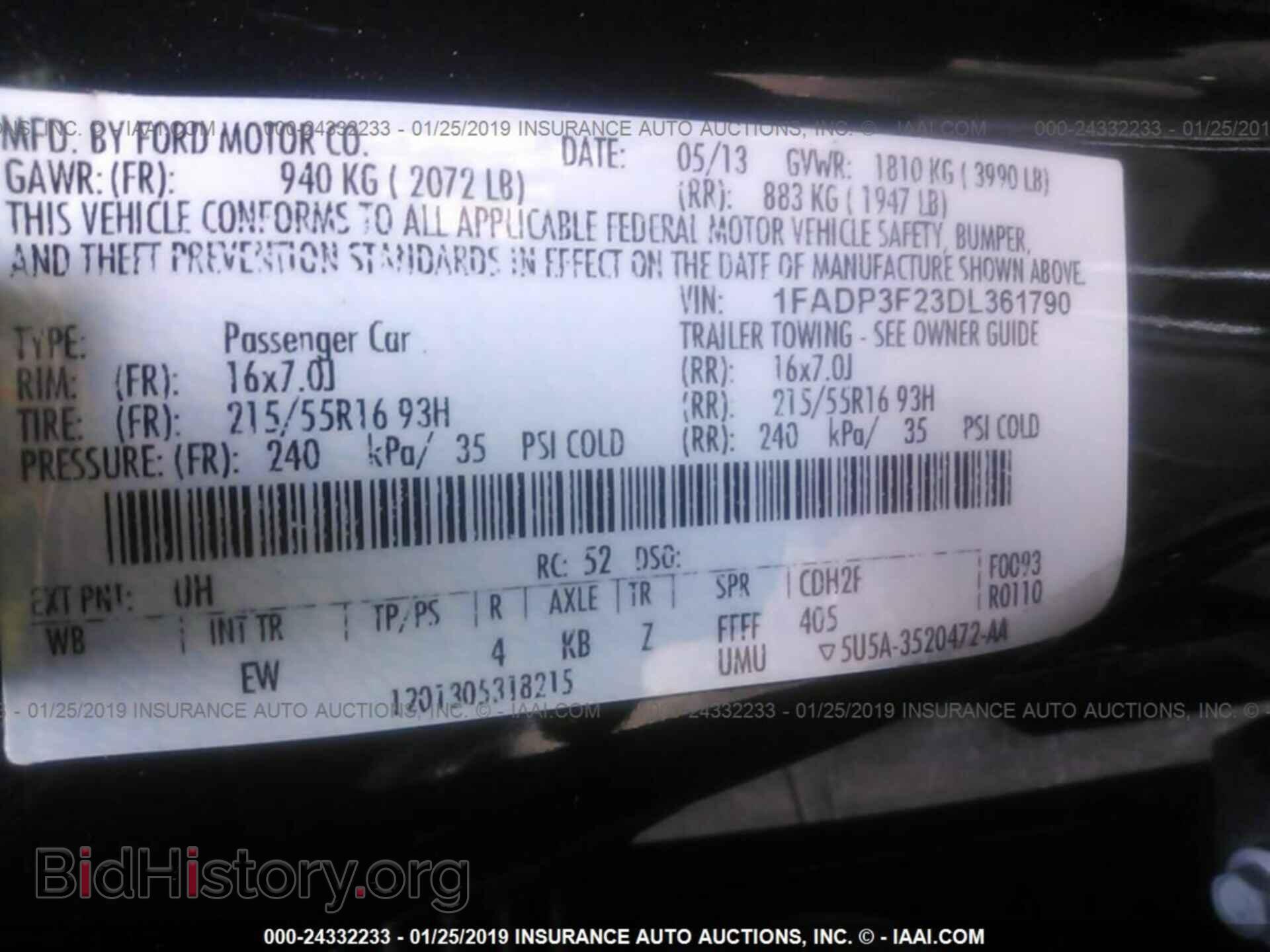 2013 FORD FOCUS - VIN: 1FADP3F23DL361790 - Photo 9