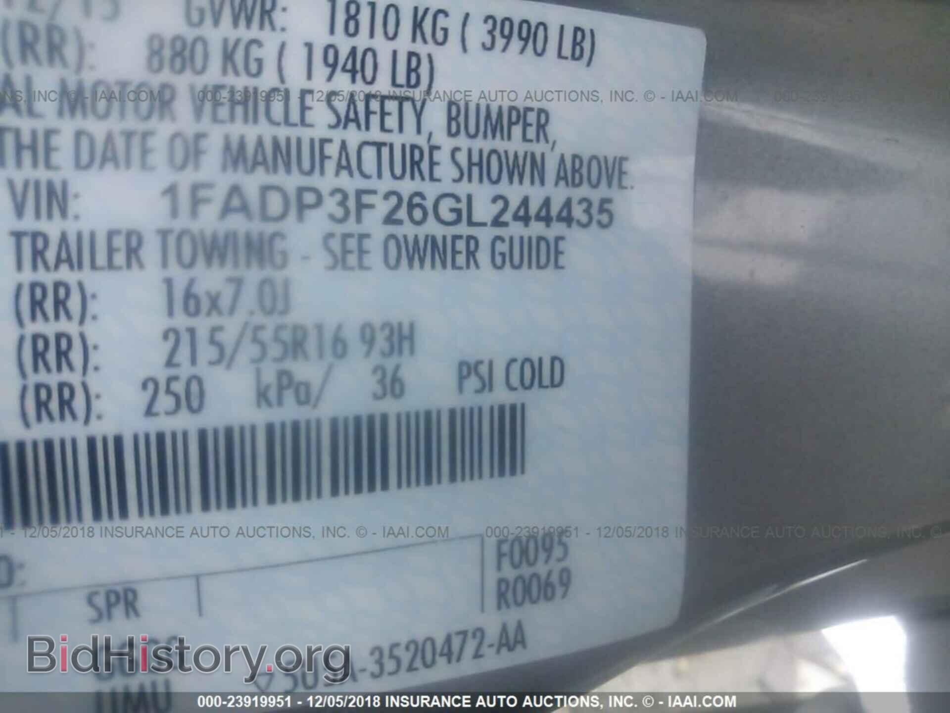 2016 FORD FOCUS - VIN: 1FADP3F26GL244435 - Photo 9