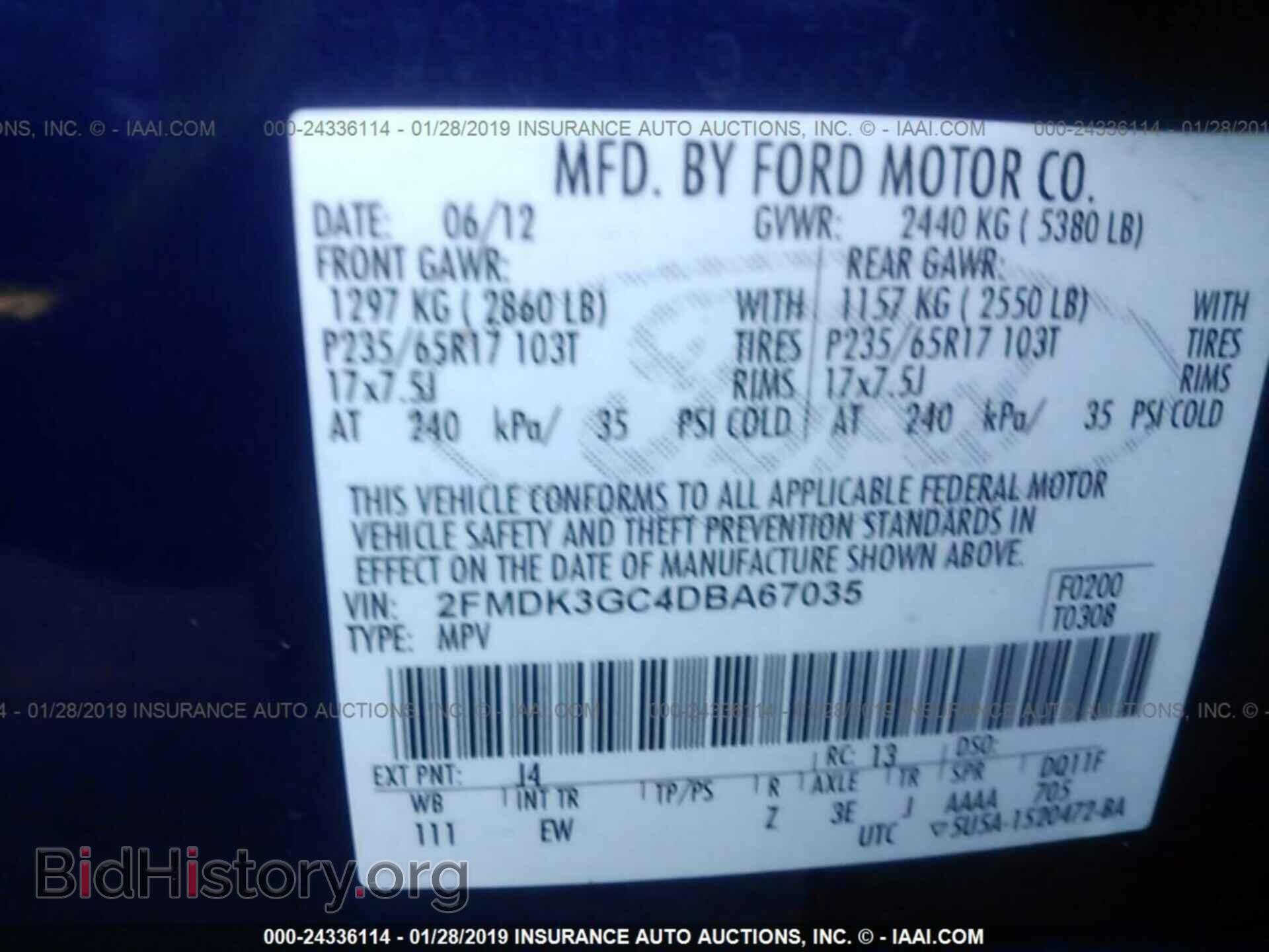 2013 FORD EDGE - VIN: 2FMDK3GC4DBA67035 - Photo 9