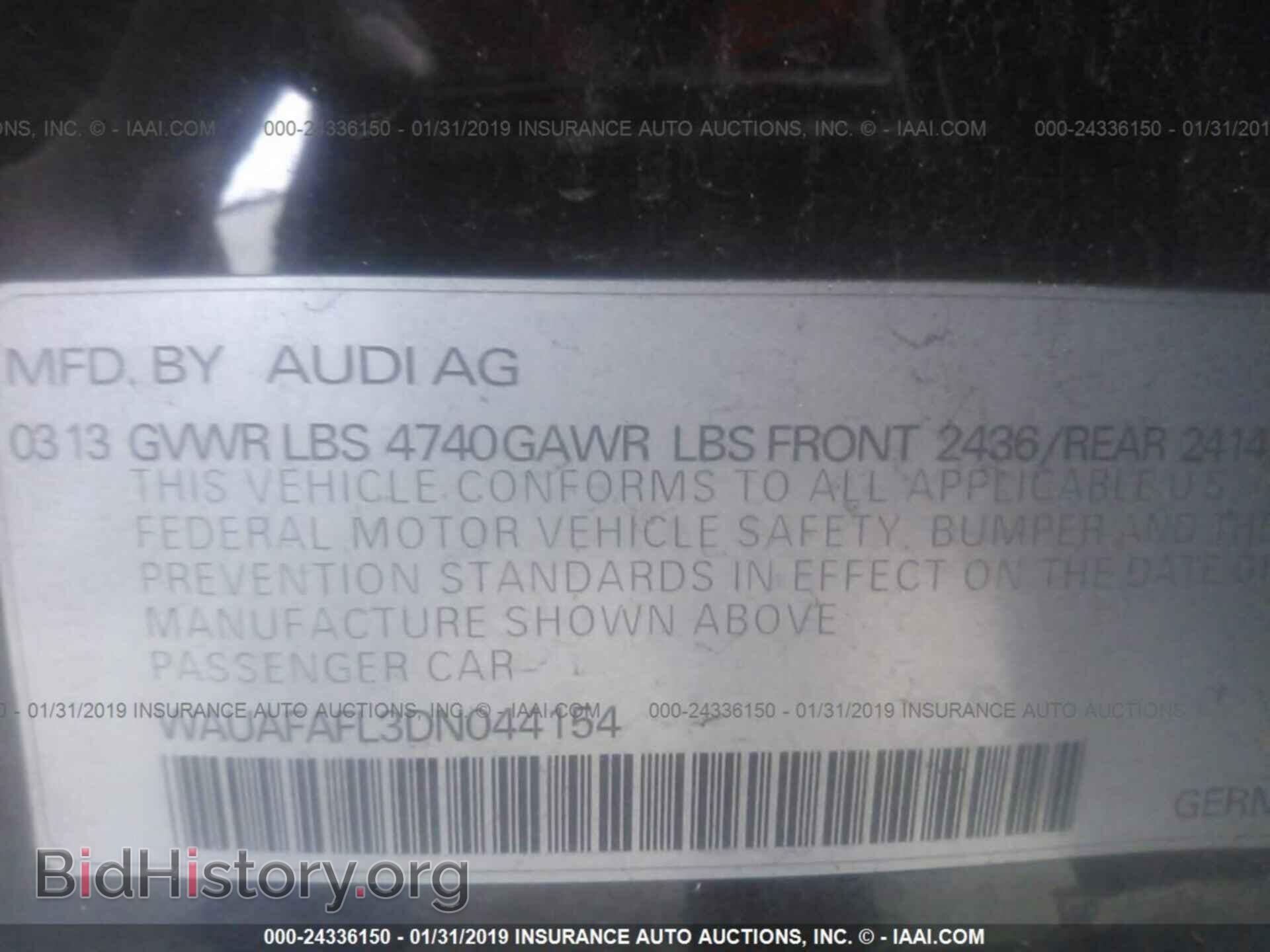 2013 AUDI A4 - VIN: WAUAFAFL3DN044154 - Photo 9