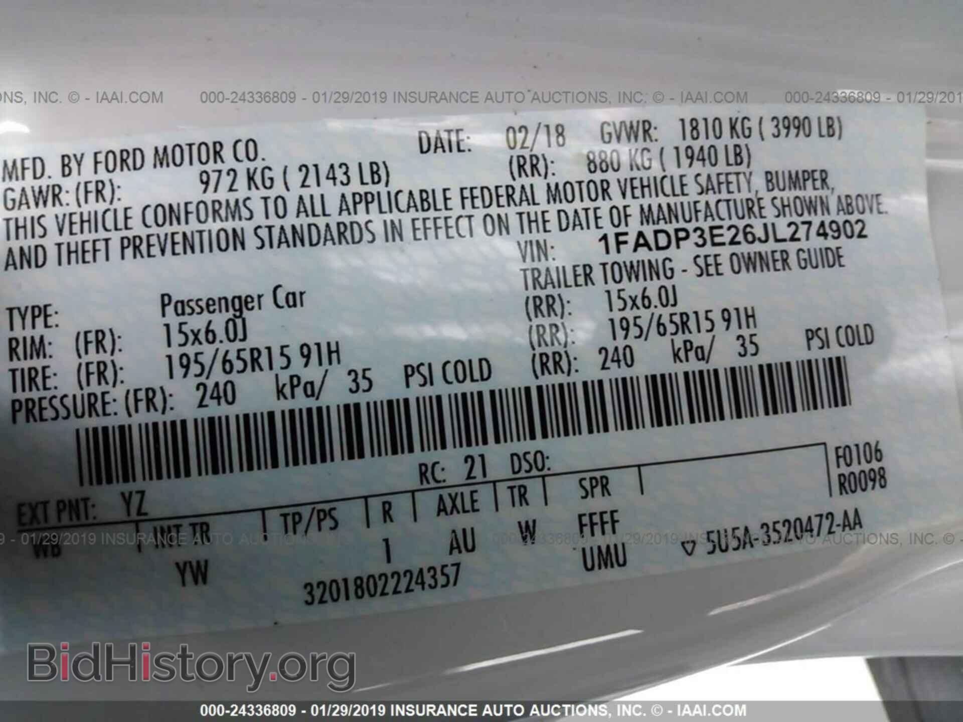 2018 FORD FOCUS - VIN: 1FADP3E26JL274902 - Photo 9