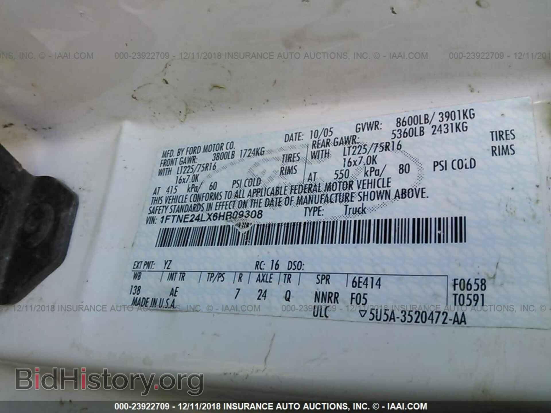 2006 FORD ECONOLINE - VIN: 1FTNE24LX6HB09308 - Фото 9