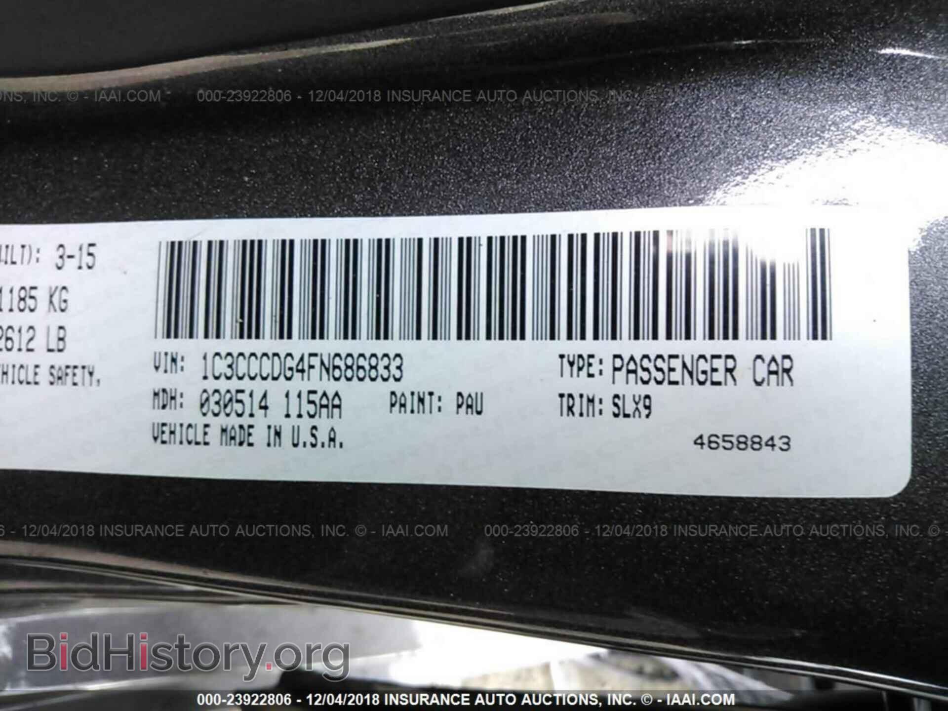 2015 CHRYSLER 200 - VIN: 1C3CCCDG4FN686833 - Photo 9