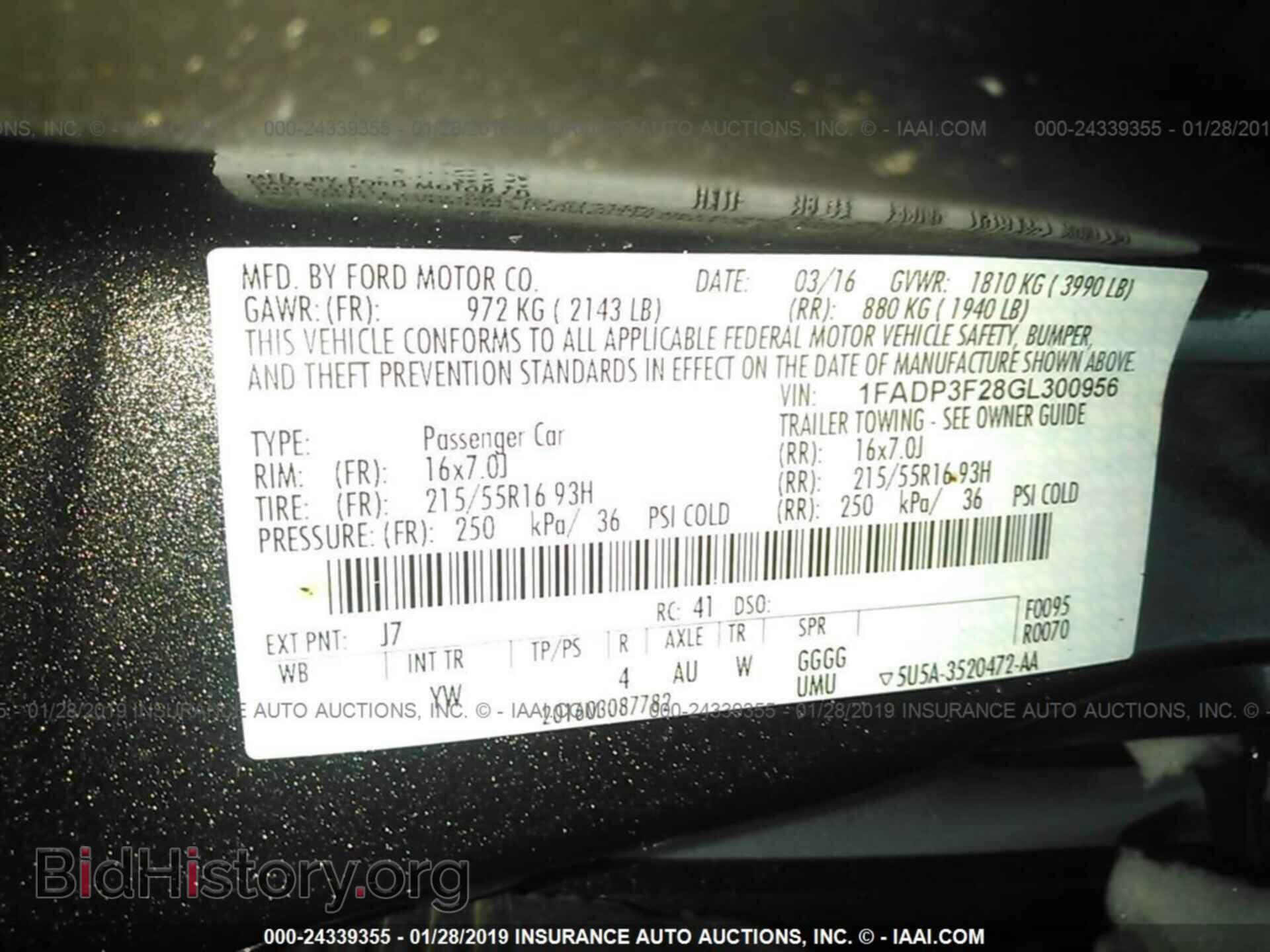 2016 FORD FOCUS - VIN: 1FADP3F28GL300956 - Photo 9