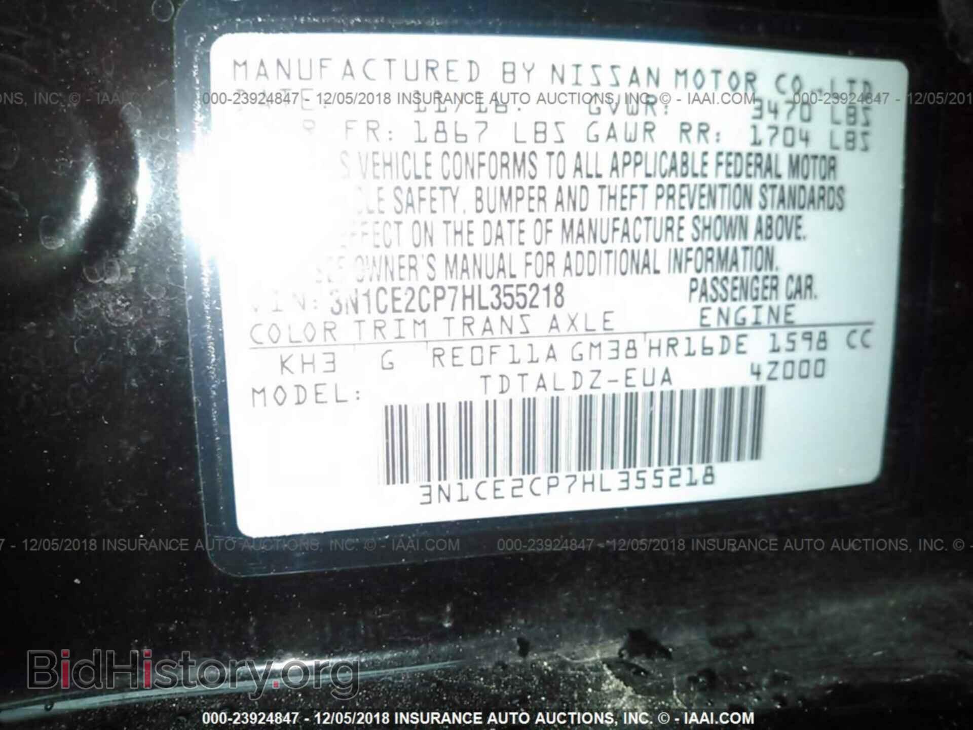 2017 NISSAN VERSA NOTE - VIN: 3N1CE2CP7HL355218 - Photo 9
