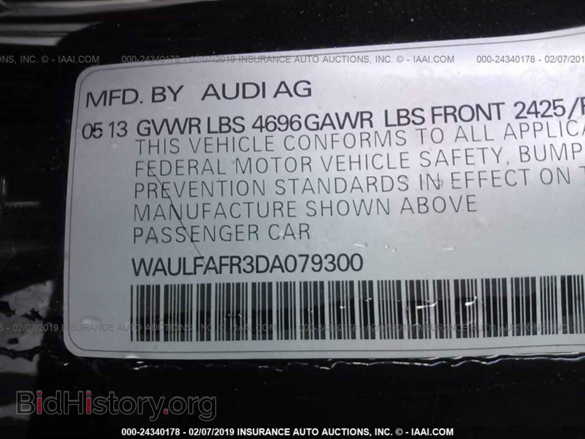 2013 AUDI A5 - VIN: WAULFAFR3DA079300 - Фото 9