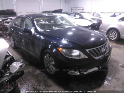 2008 Lexus LS 460, темно-синий — VIN JTHBL46FX85053756, IAAI