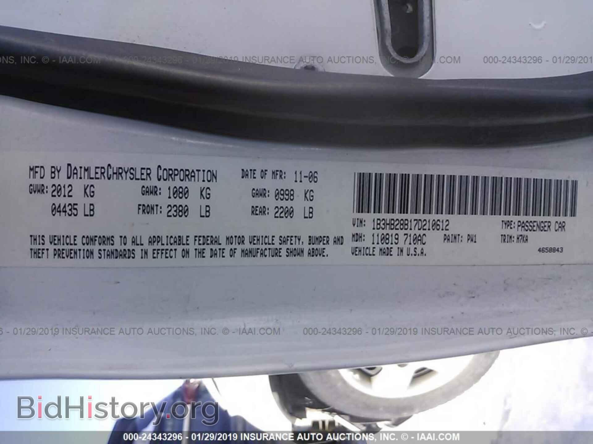 2007 DODGE CALIBER - VIN: 1B3HB28B17D210612 - Фото 9