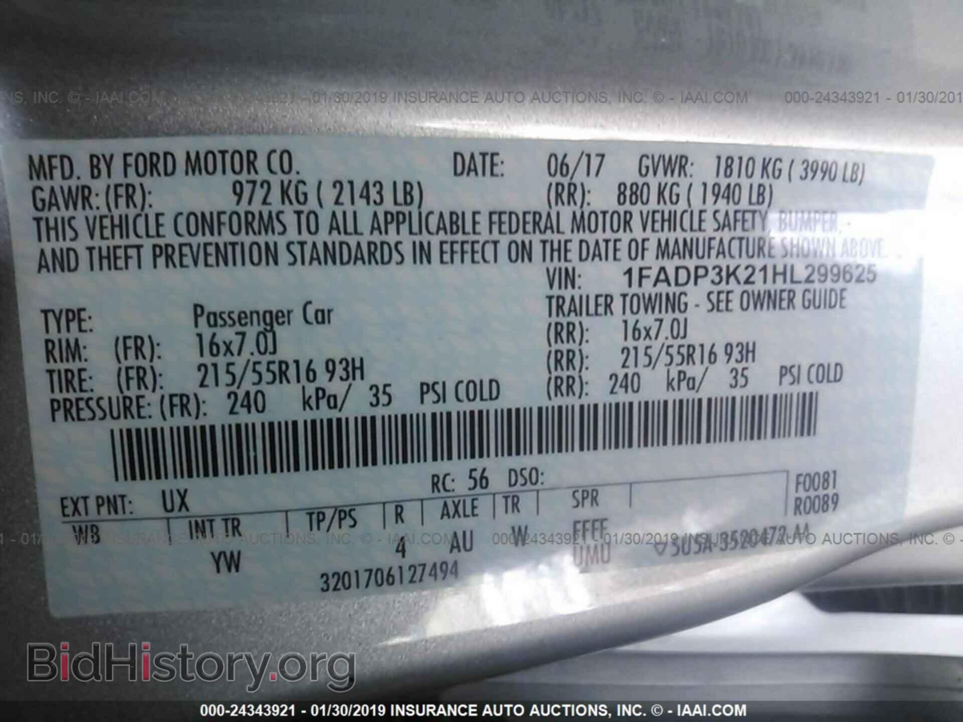 2017 FORD FOCUS - VIN: 1FADP3K21HL299625 - Photo 9